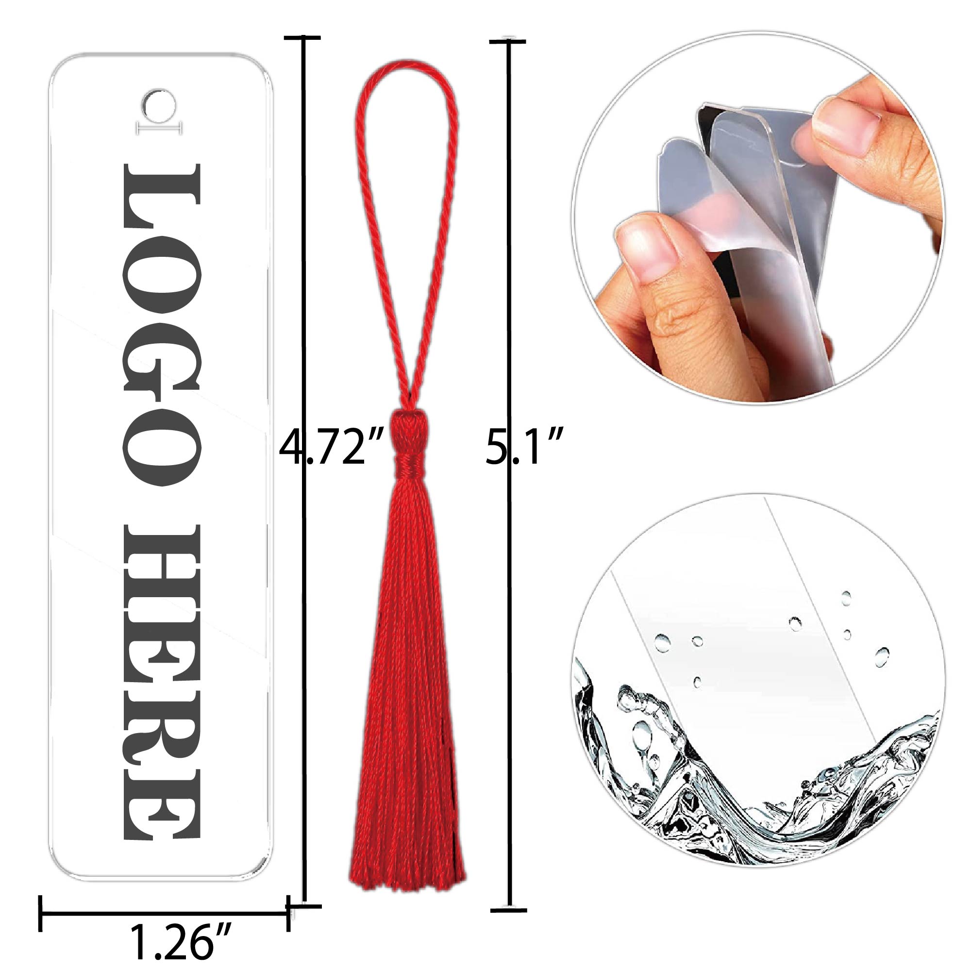 Acrylic Bookmark DIY Incomplete Rectangle Blank 15pcs 1