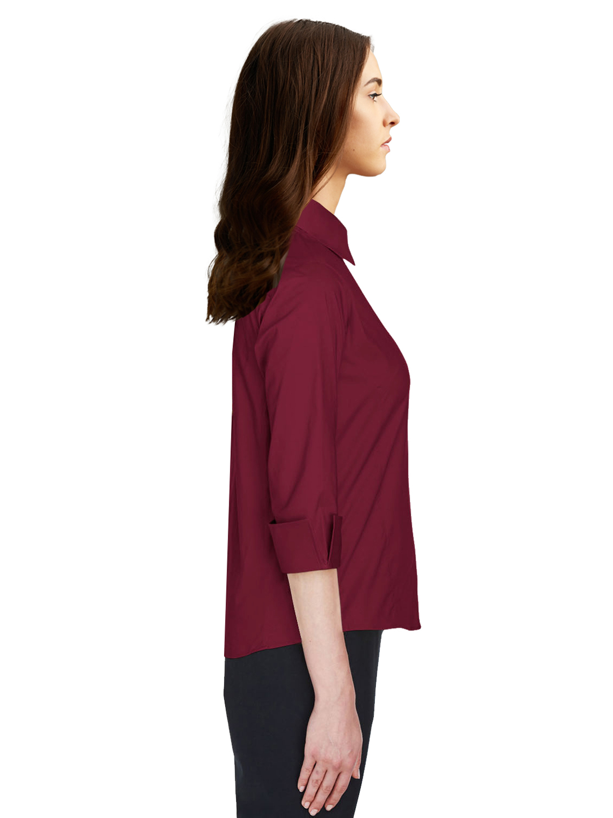 Blue Generation - Women's Pocketless 3/4-Sleeve Poplin Shirt 31