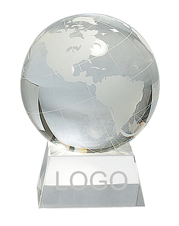 Corporate Optical Crystal Globe Award 1