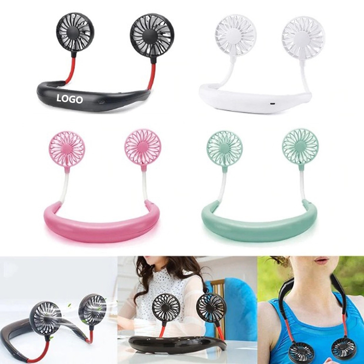 Mini Protable Wearable Sports Handheld Cooling Neck Fans 5