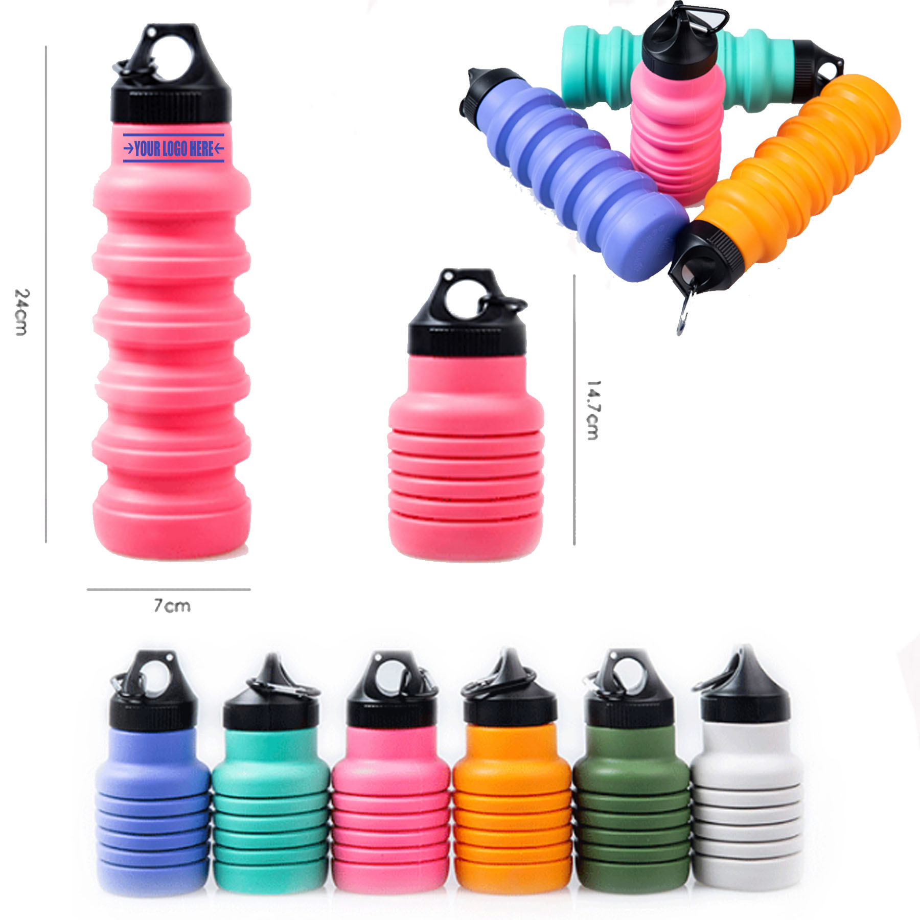 Retractable Silicone Foldable Water Cup 2