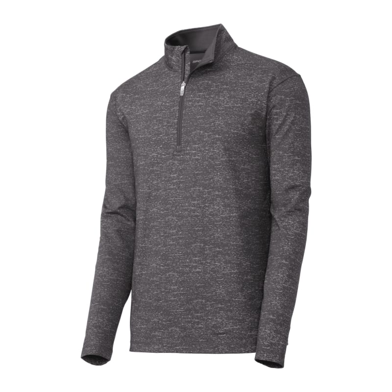 Sport-Tek Sport-Wick Stretch Reflective Heather 1/2-Zip Pullover. 2