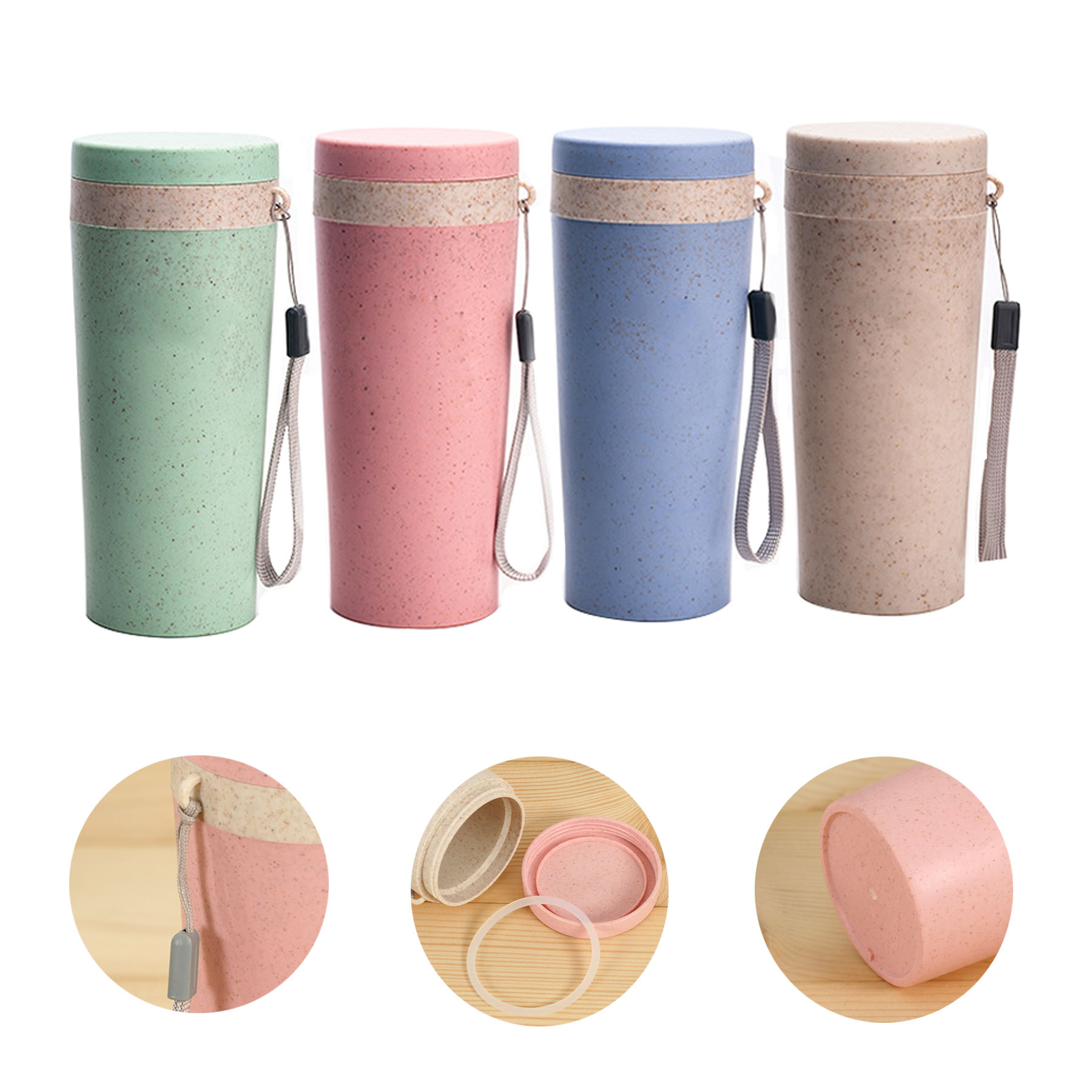 Straw Fiber Insulated Bottle 3