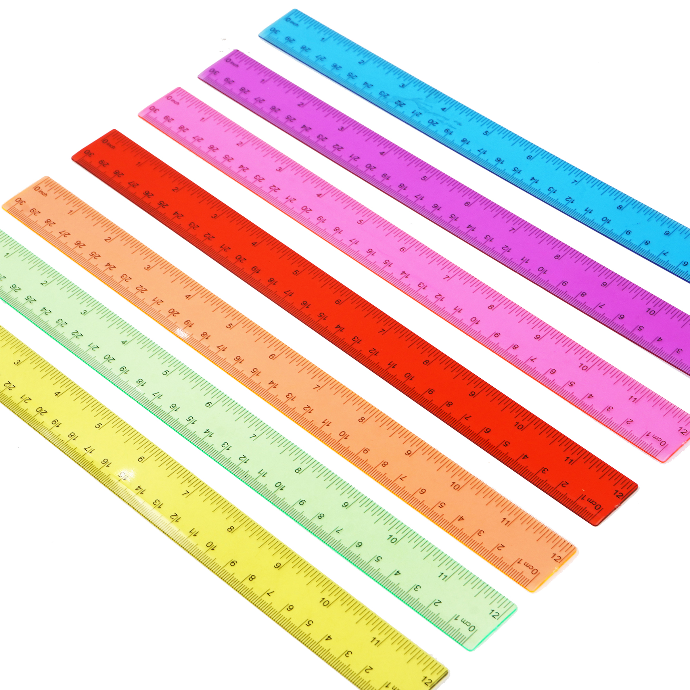 Plastic Colored Transparent Rulers 3