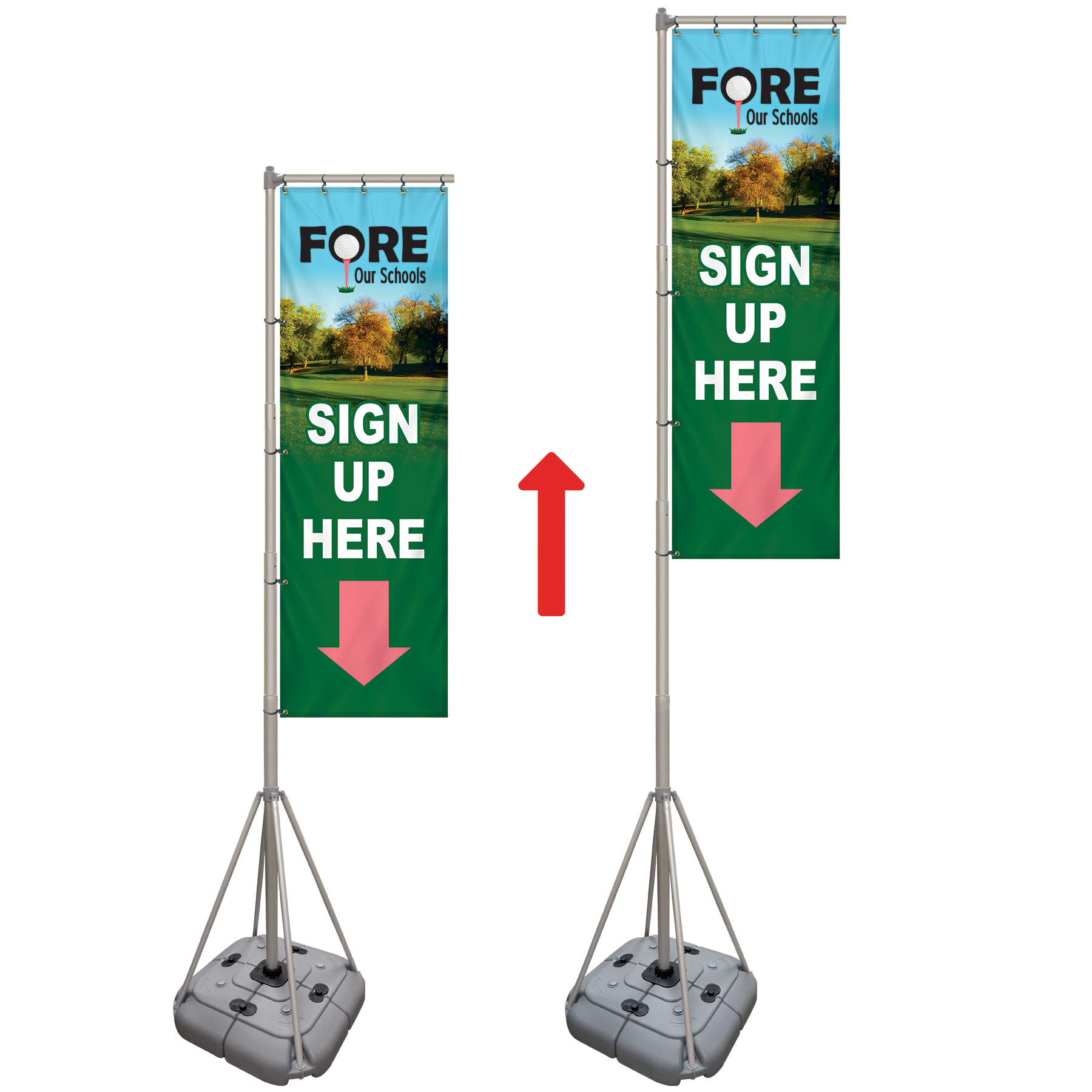 10' Giant Flagpole Kit Double Sided 5
