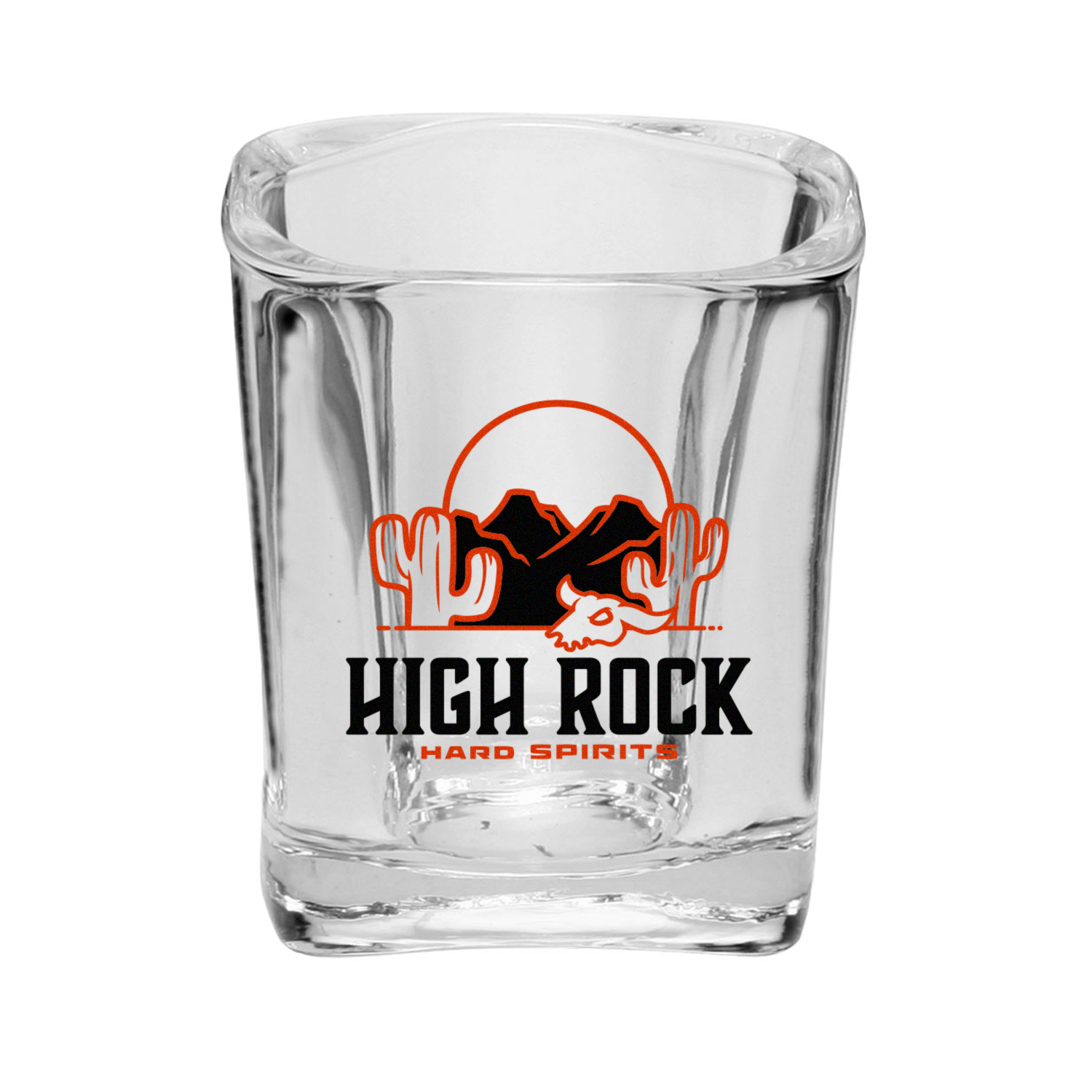 2 oz. Rounded Square Shot Glass (2 Color Imprint) 8