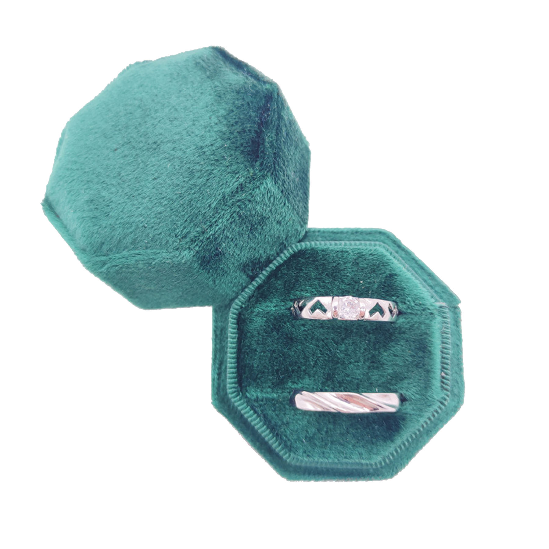 Velvet Octagon Ring Box 3