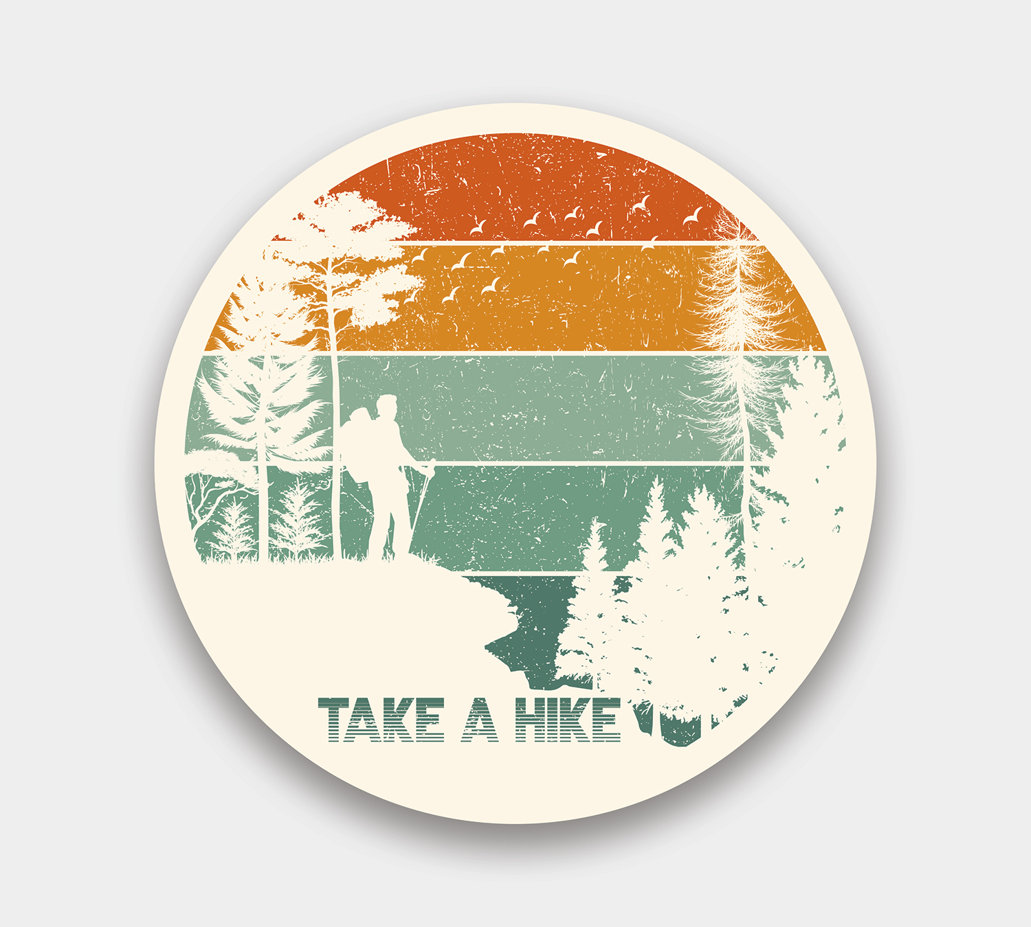 Circle - Permanent Outdoor Sticker - 3" Diameter 5