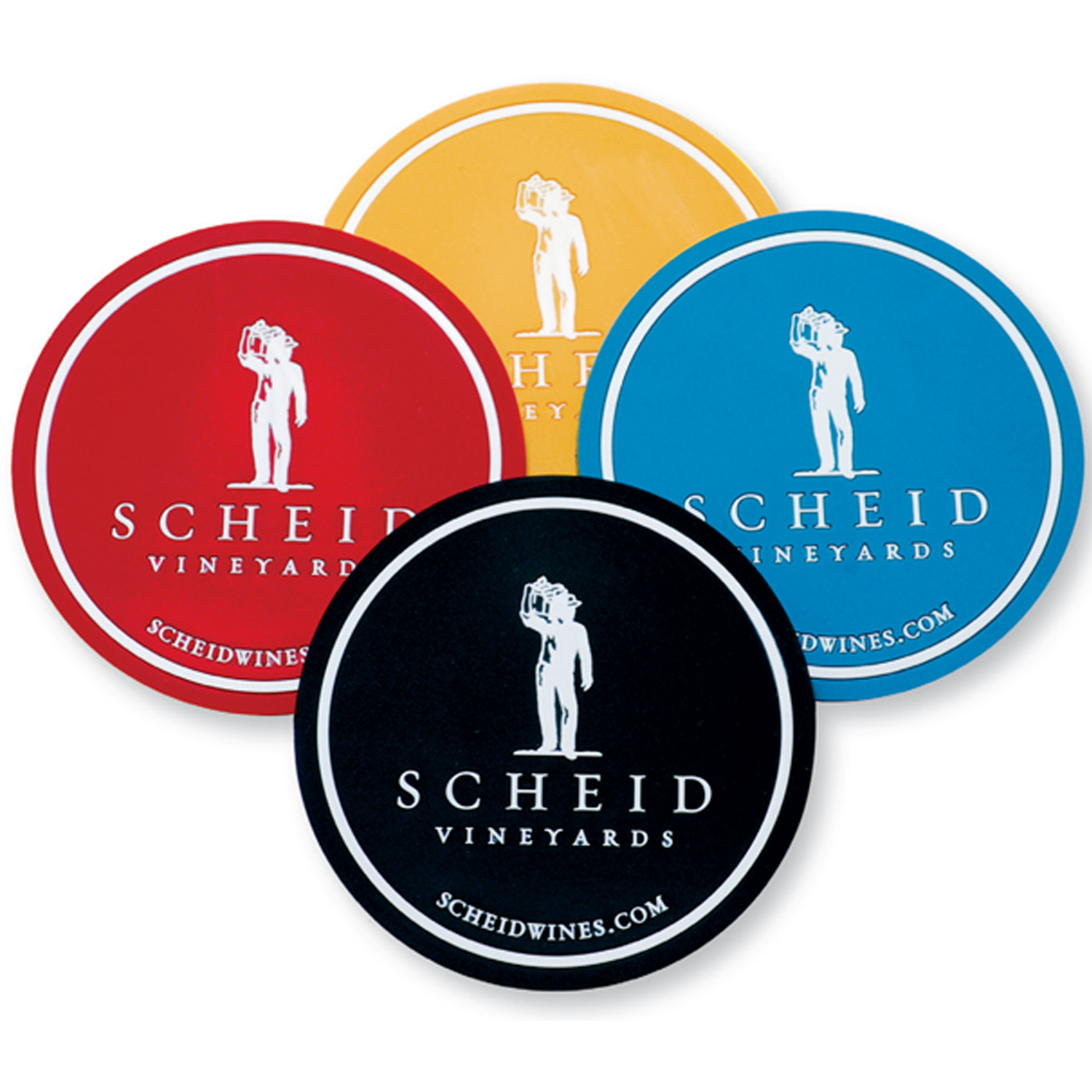 4" Molded Rubber Coasters 1