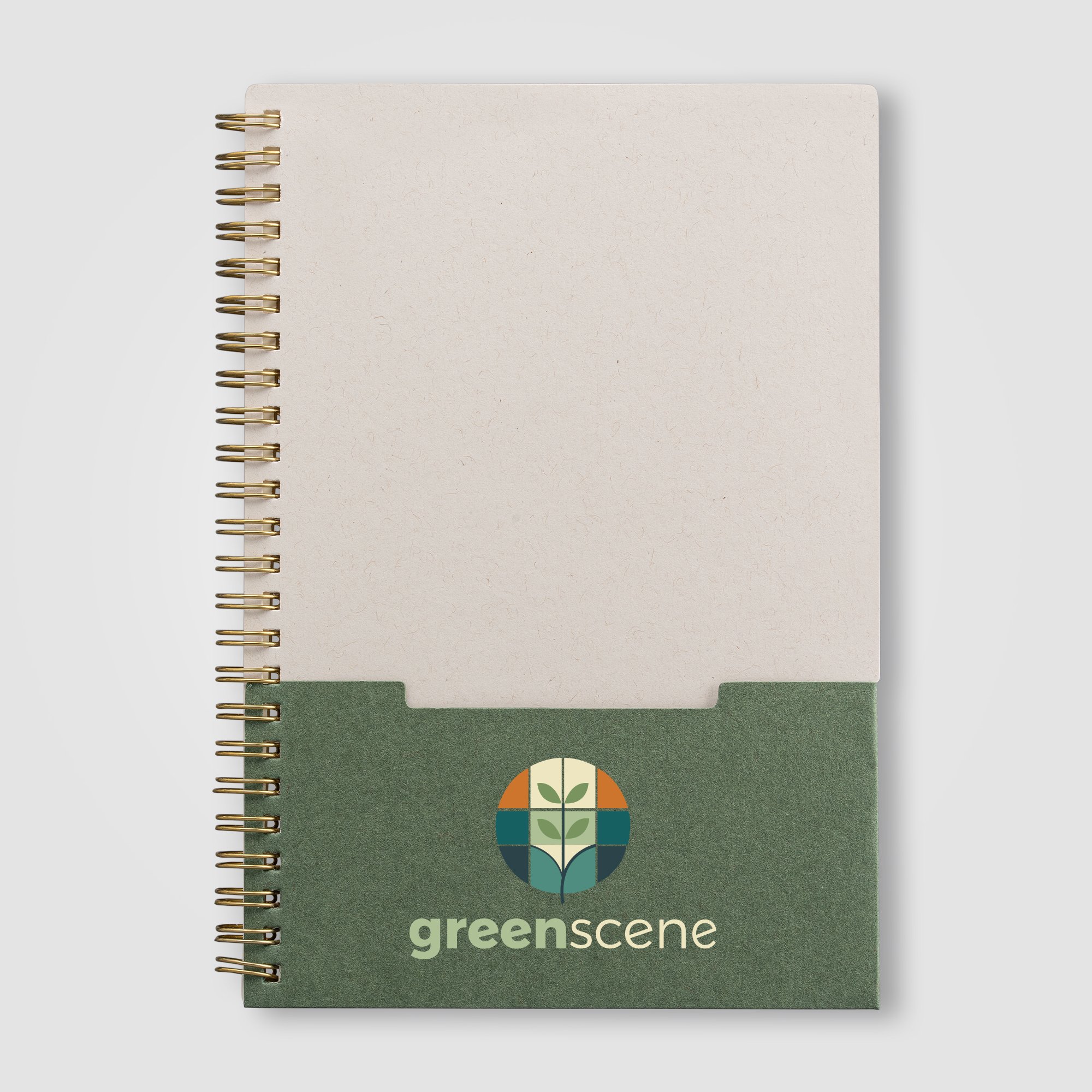 Lino FSC Paper Spiral Binding Vertical Pocket Notebook - A5 8