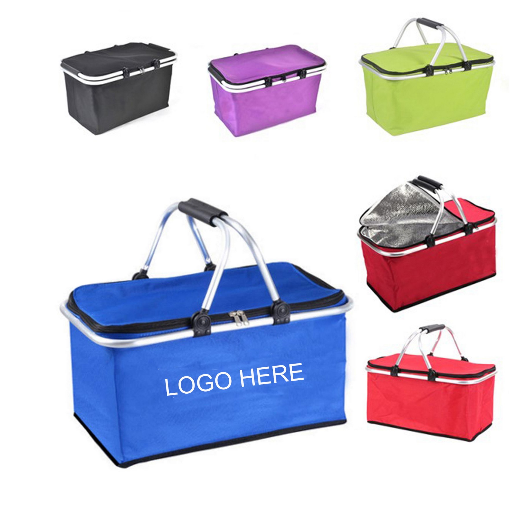 Folding Insulated Picnic Basket 1