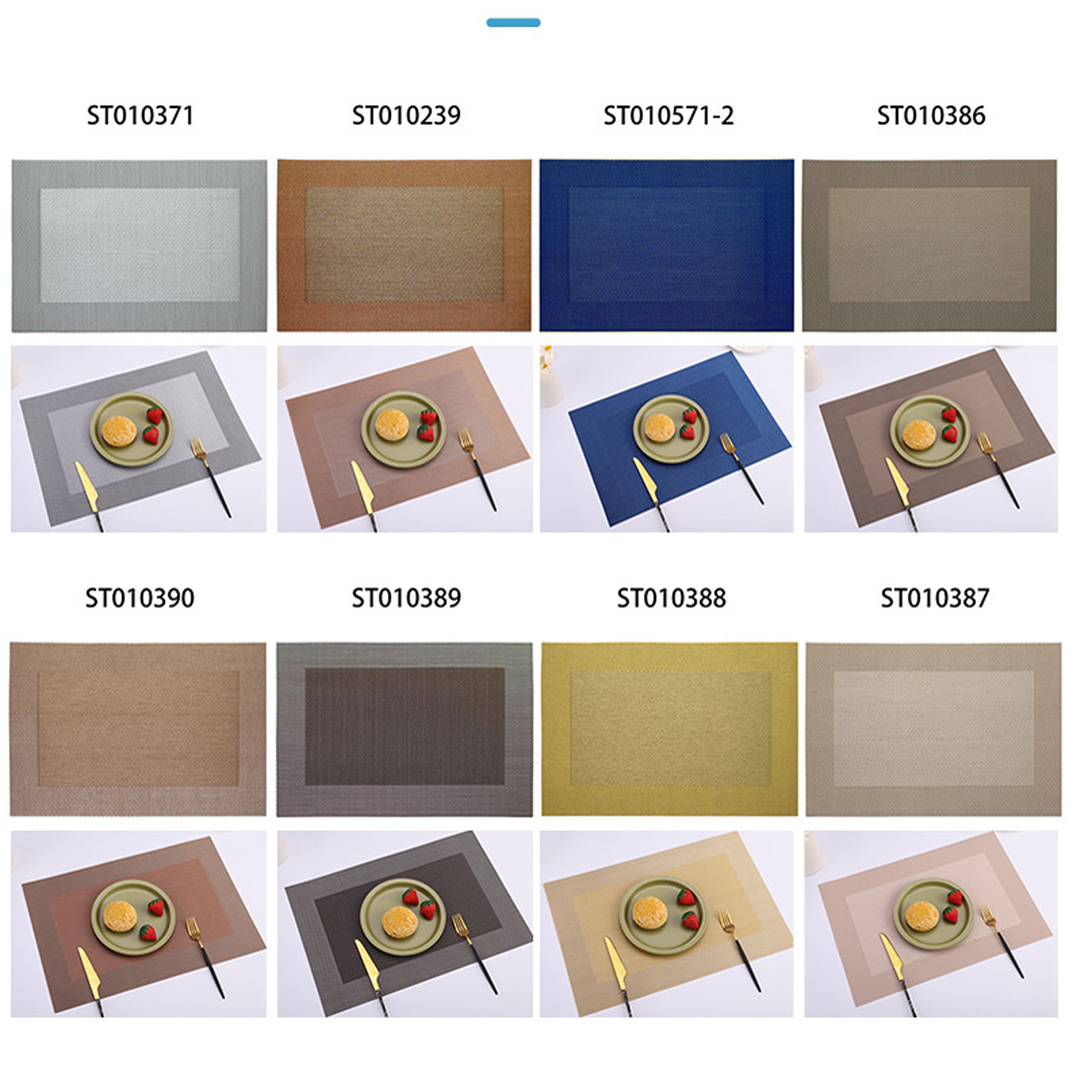 Waterproof PVC Polyester Dining Table Placemat 8