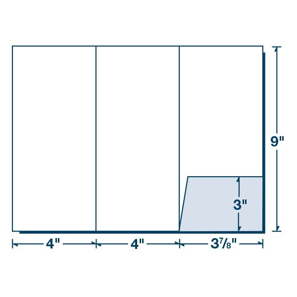 Small Presentation Folders with Three Panels, One Right Pocket 2