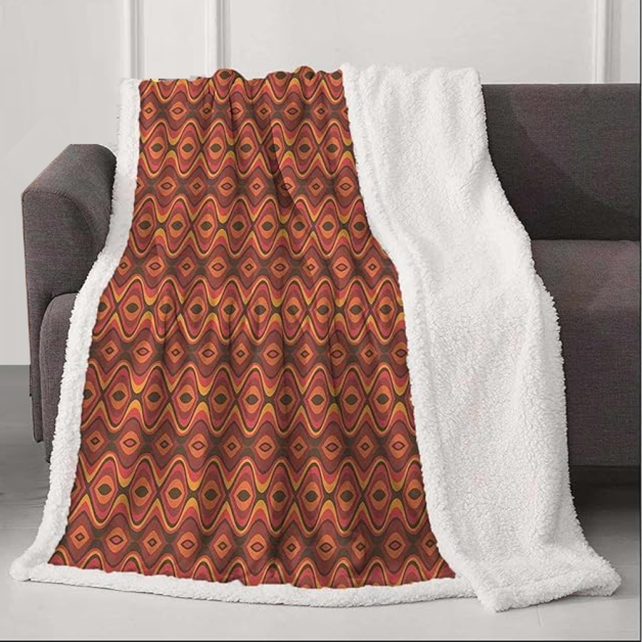 Custom Crystal Velvet Sublimation Blanket with Sherpa 4