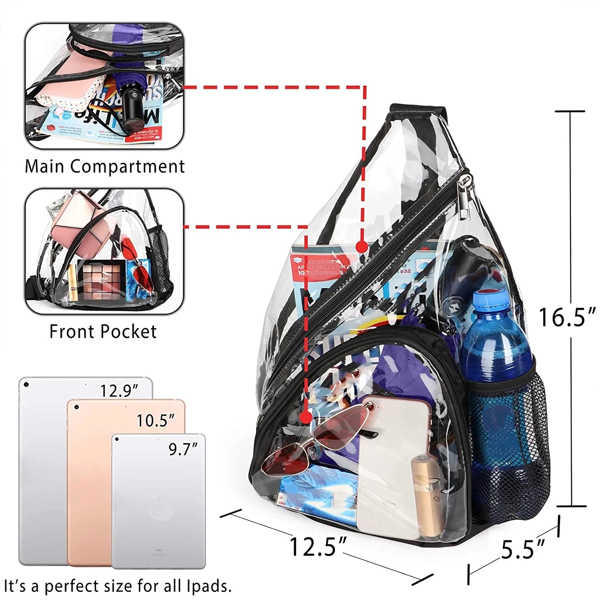 Clear Pvc Sling Bag 2