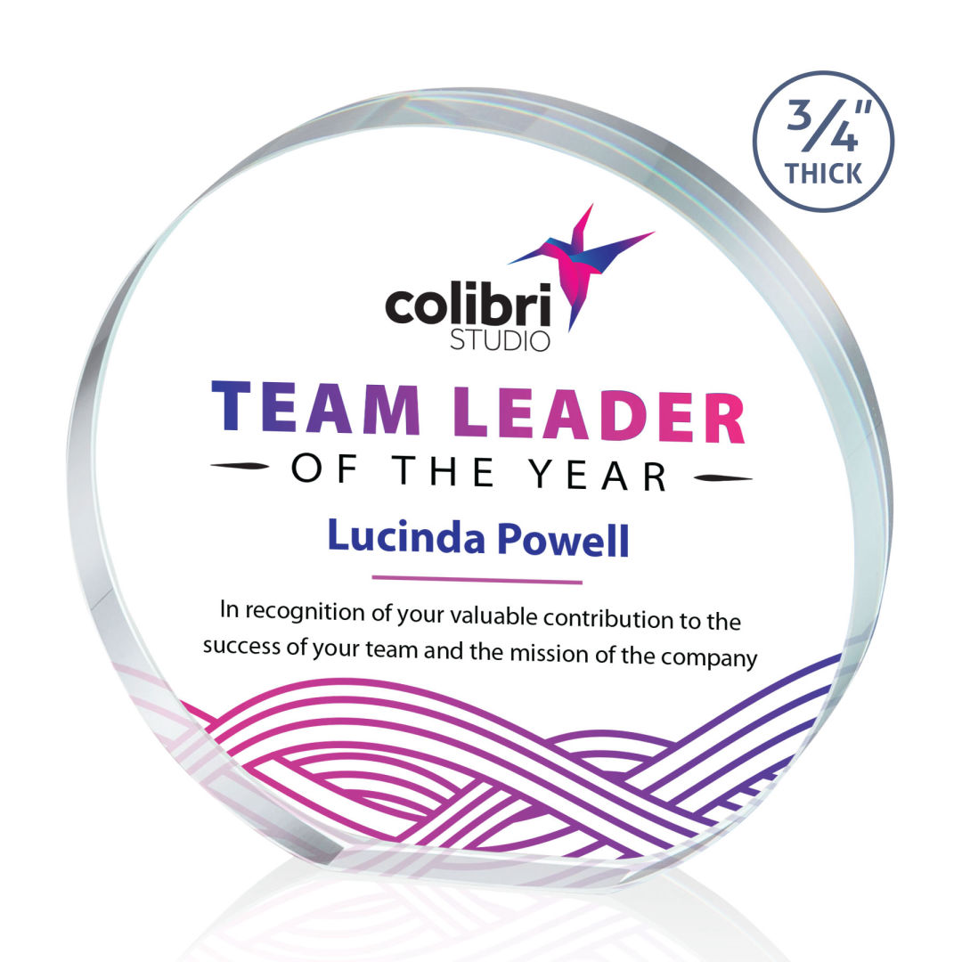 Gainsborough Circle VividPrint™ Award - Clear 6