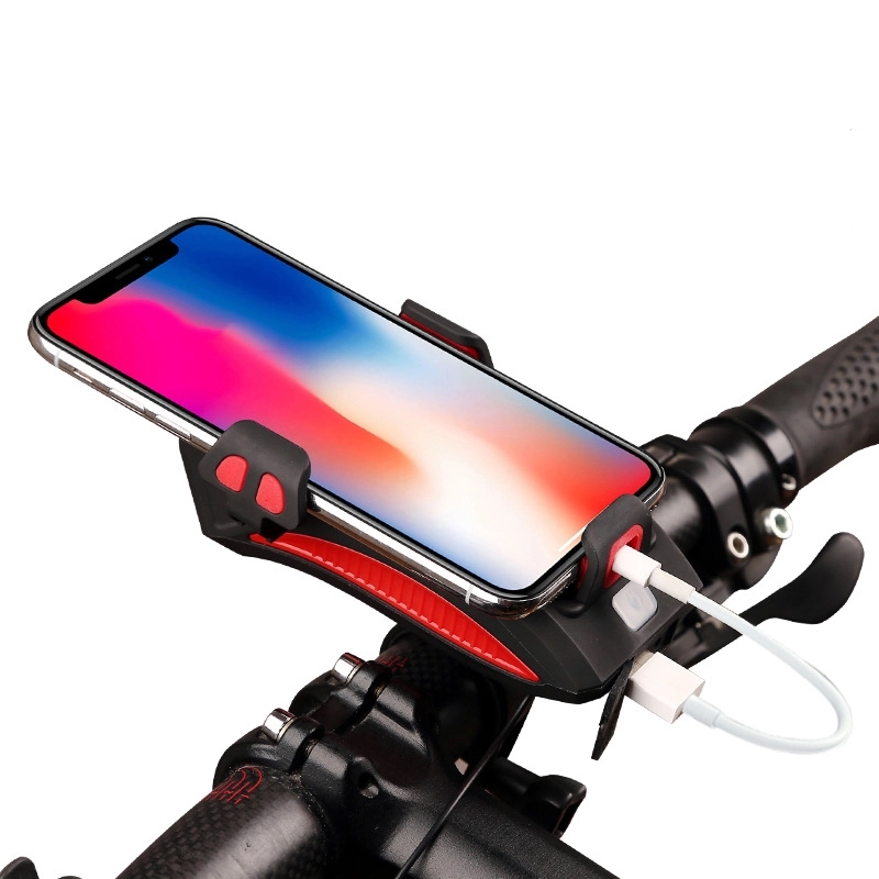 Custom Bicycle Lights With Power Bank Horn Phone Holder 5