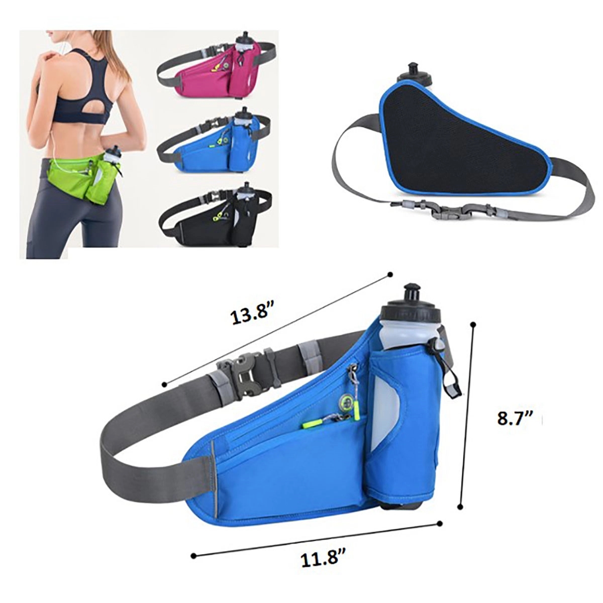 Running Fanny Pack With Water Bottle Hydration Holder 2