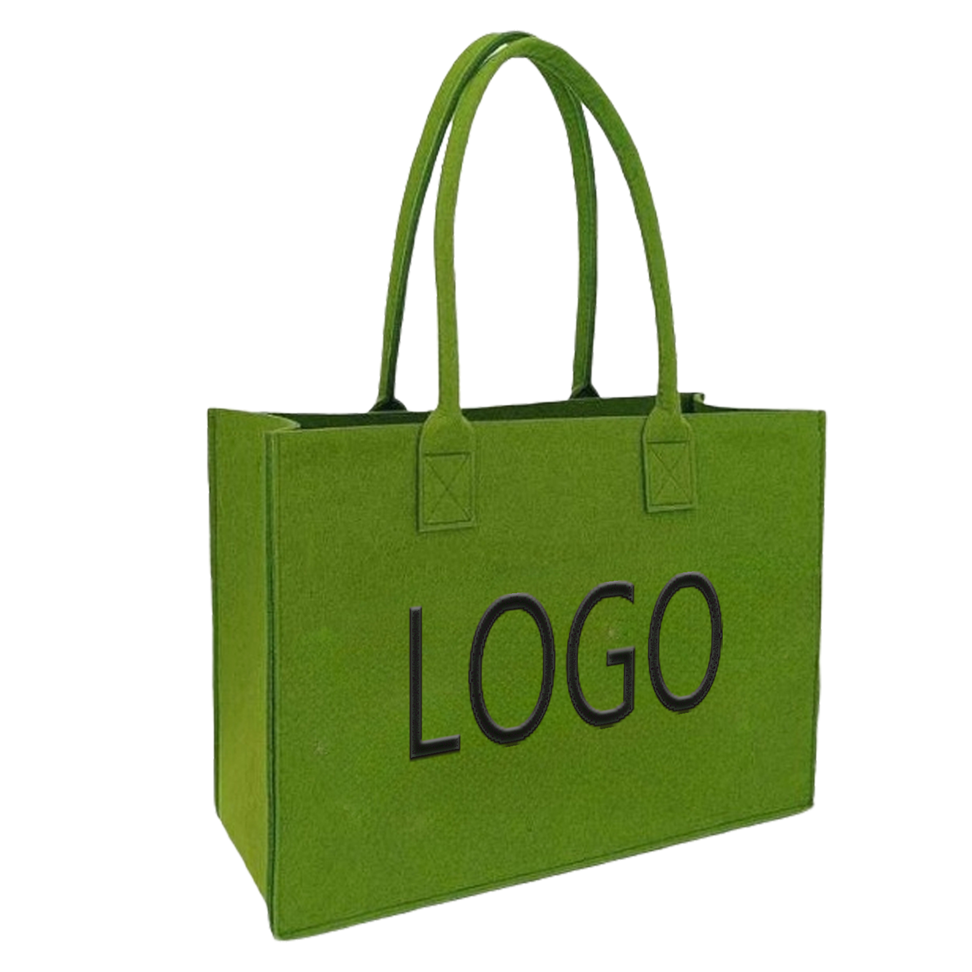 MOQ 50 PCS Portable Felt Tote Bag, custom tote bag with logo imprint 3
