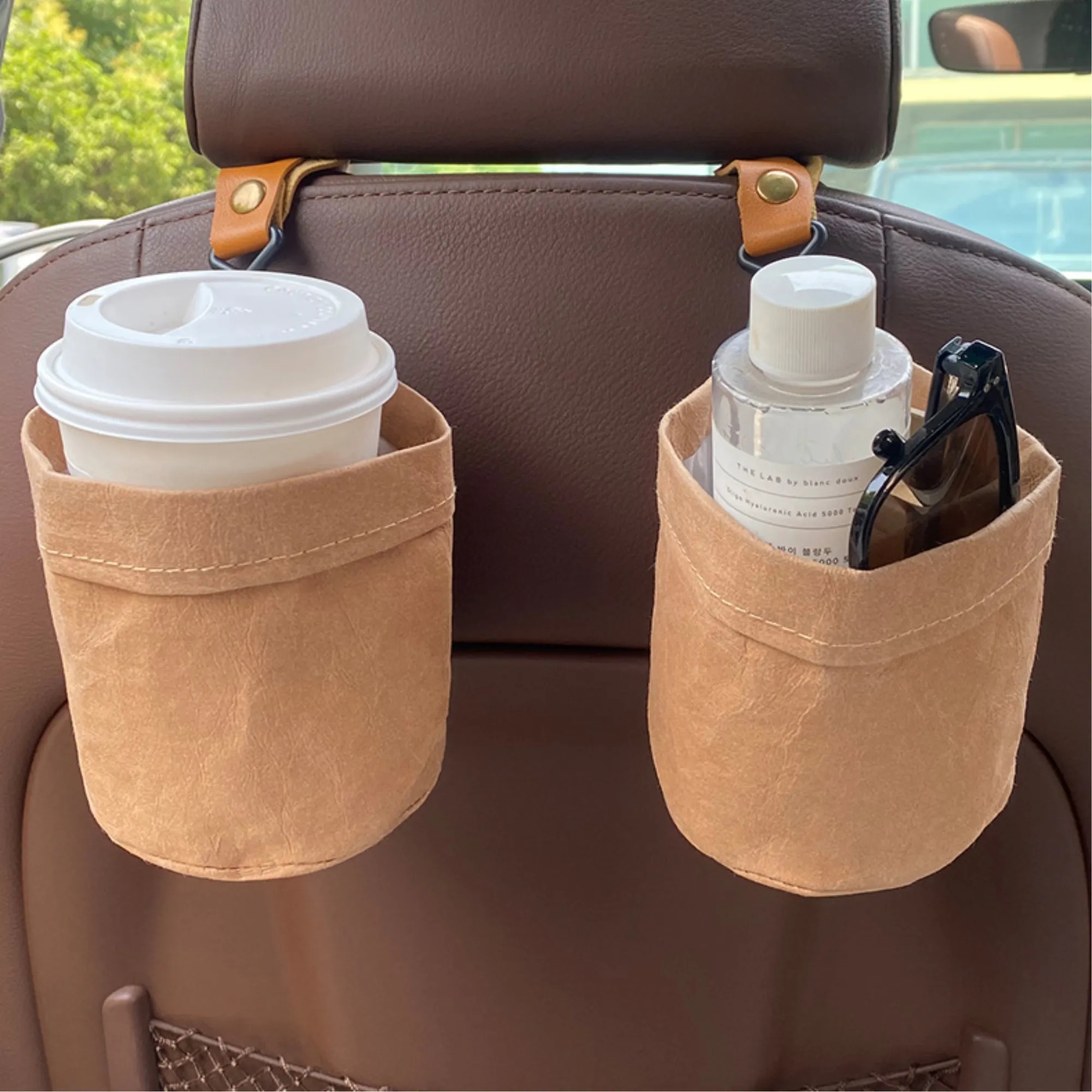 Waterproof Hanging Car Back Seat Organizer Trash Bag 1