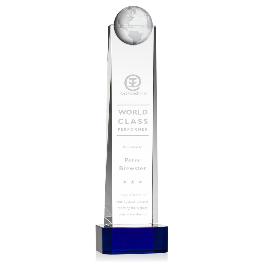 Sherbourne Globe Award on Base - Blue 9