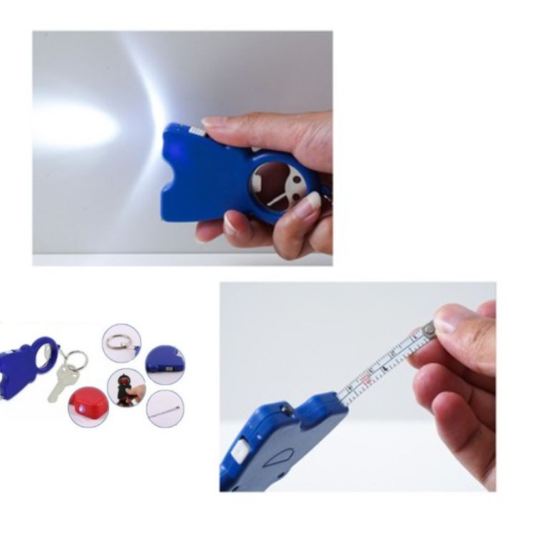3-in-1 Tape Measure Keychain with Light 2