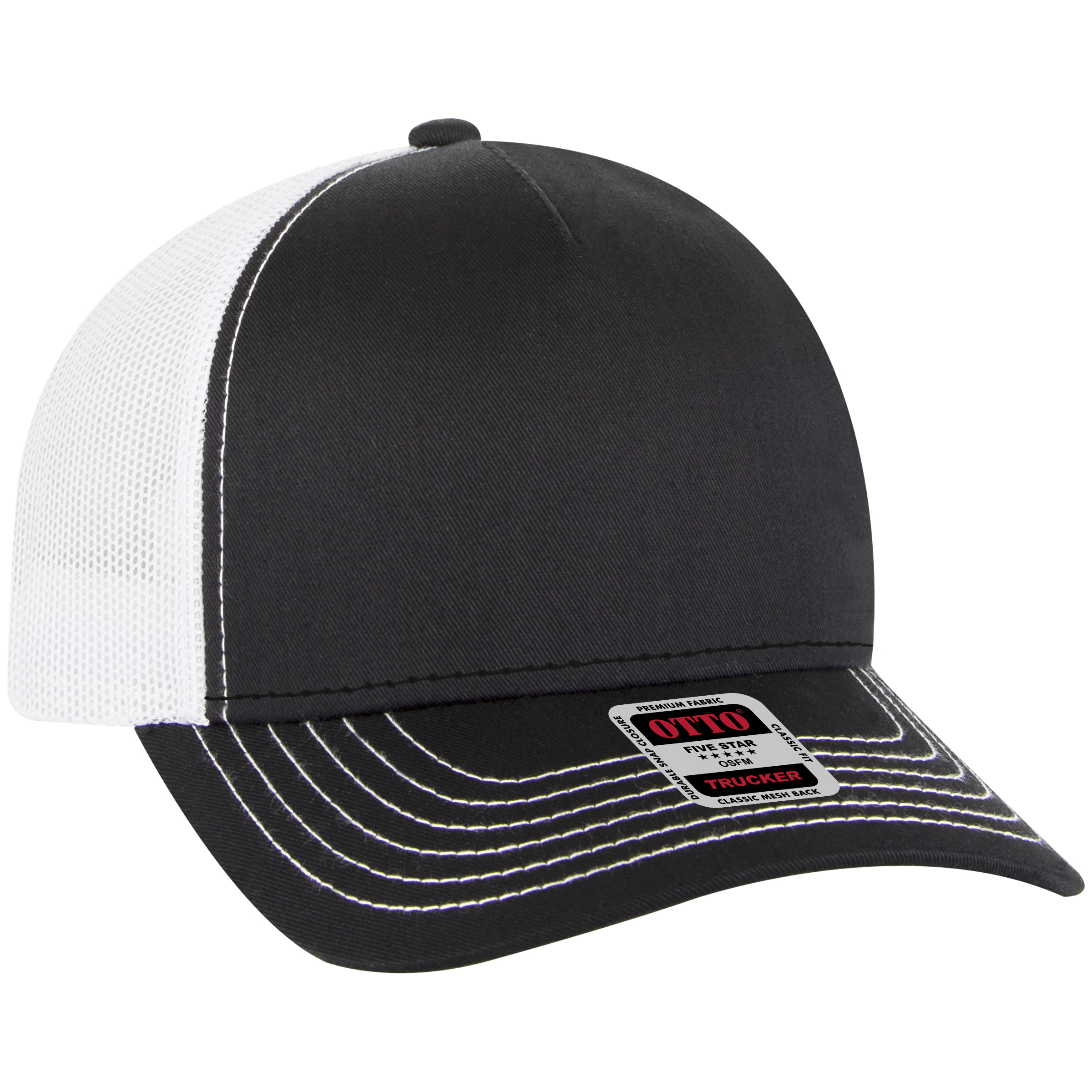 OTTO CAP® 5 Panel Low Profile Mesh Back Trucker Hat 16