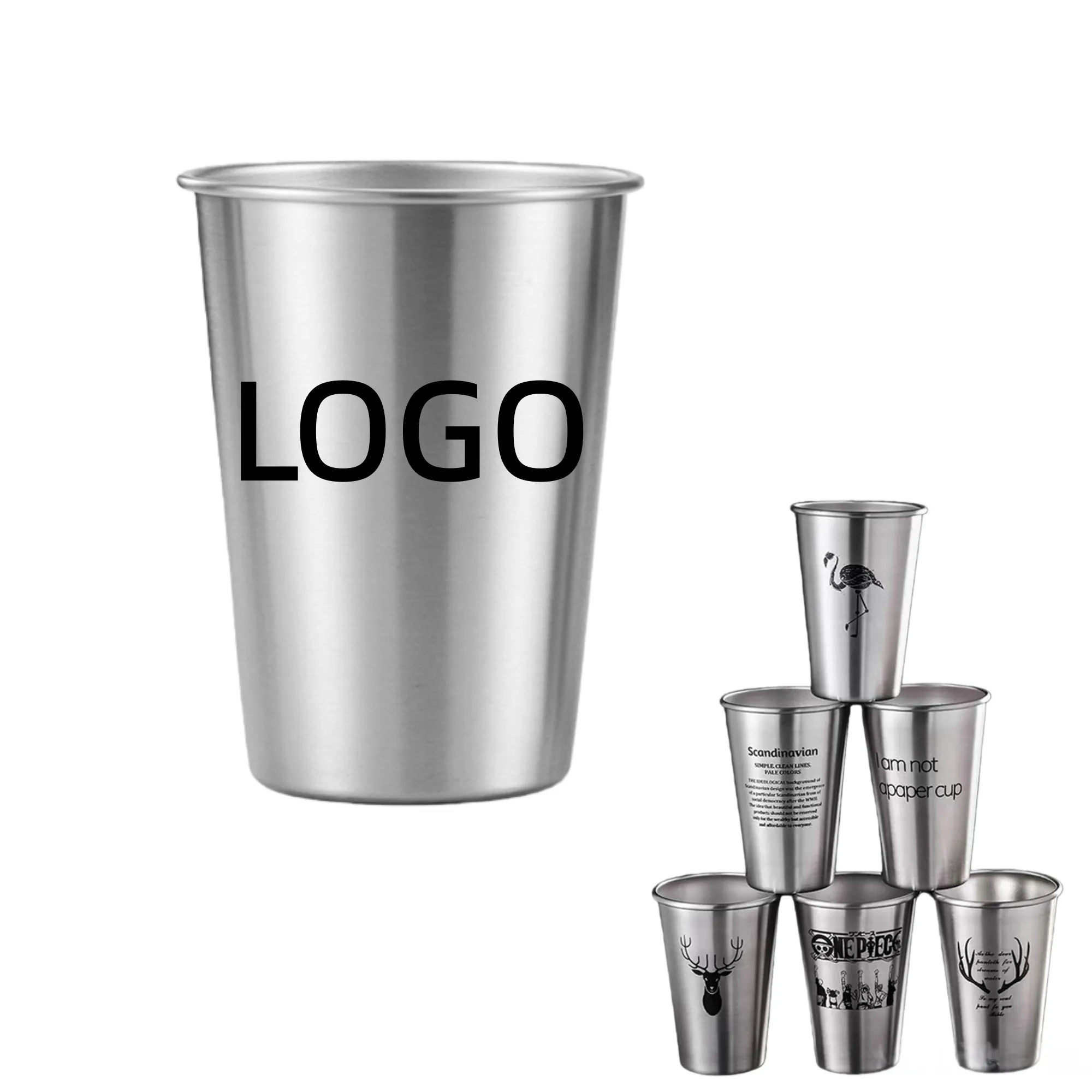 11 OZ Stainless Steel Tumbler Single Wall Cup for Beer Juice