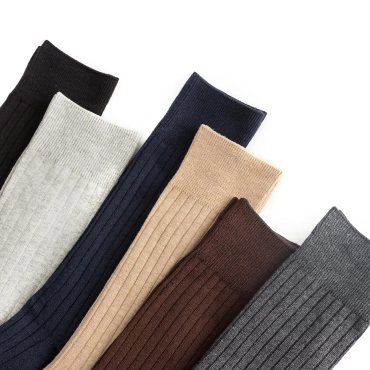 Unisex Textured Basic Dress Socks 3