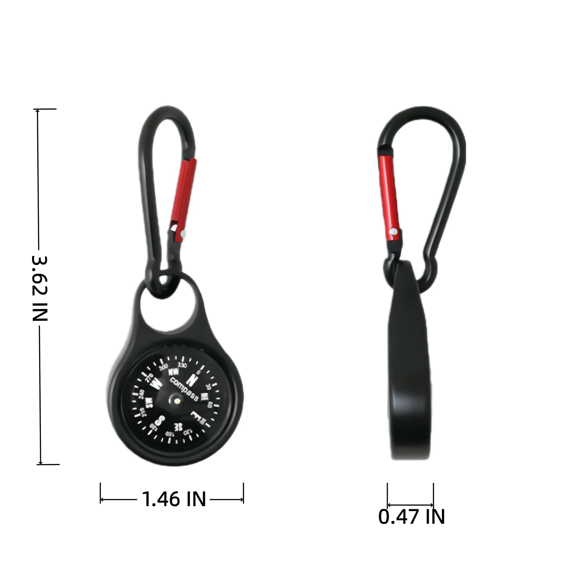 Zinc Alloy Outdoor Compass Keychain 1