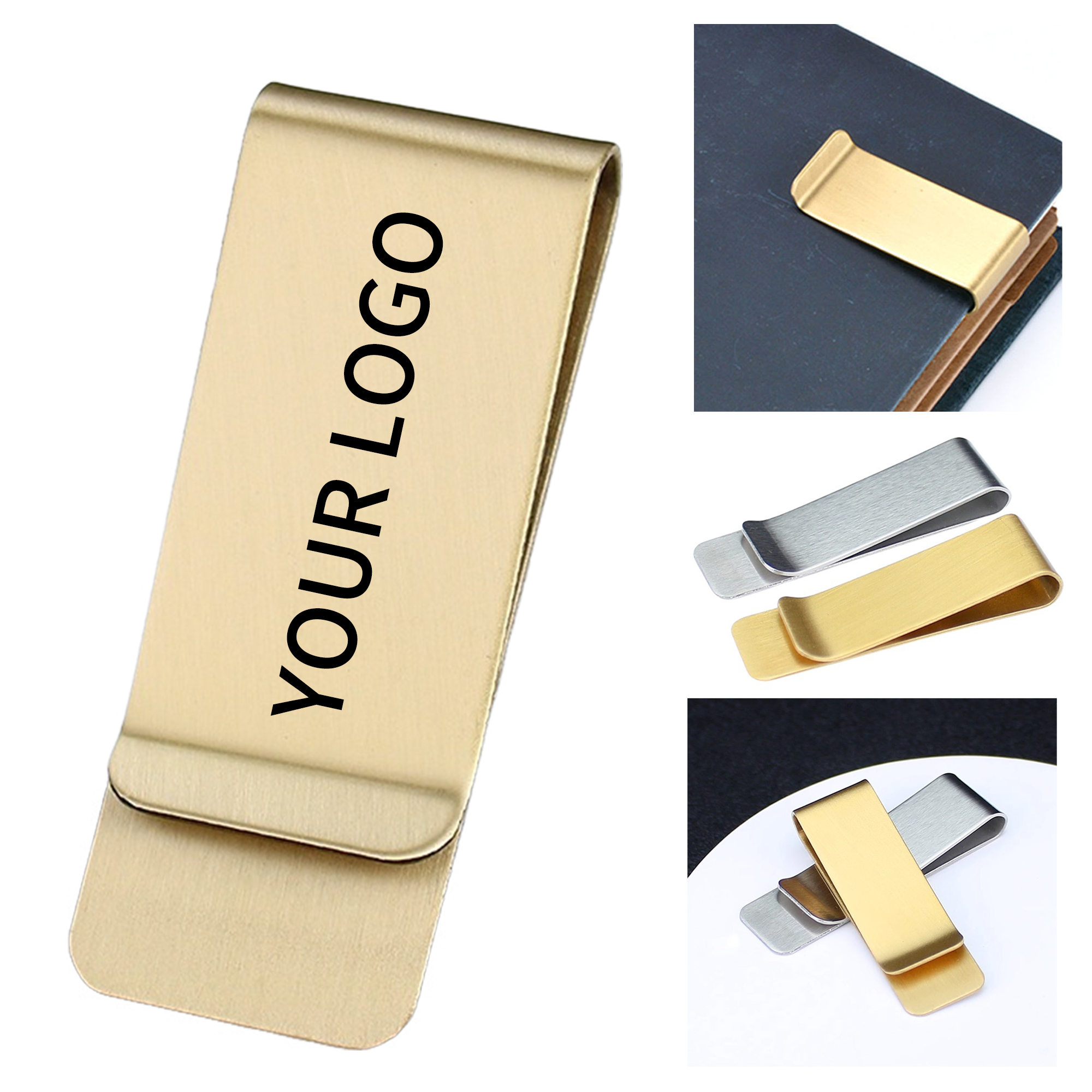 Stainless Steel Money Clip Durable Lightweight Cash Holder 2.04" x 0.79" 3