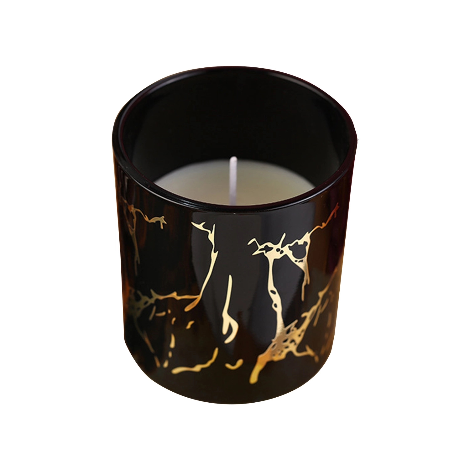 10 Oz. Scented Candle In Marbled Glass 2