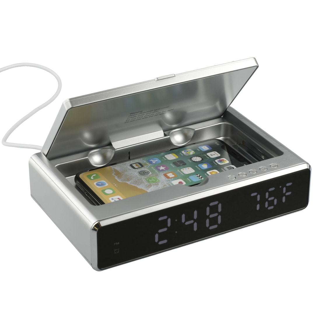 UV Sanitizer Desk Clock with Wireless Charging 53