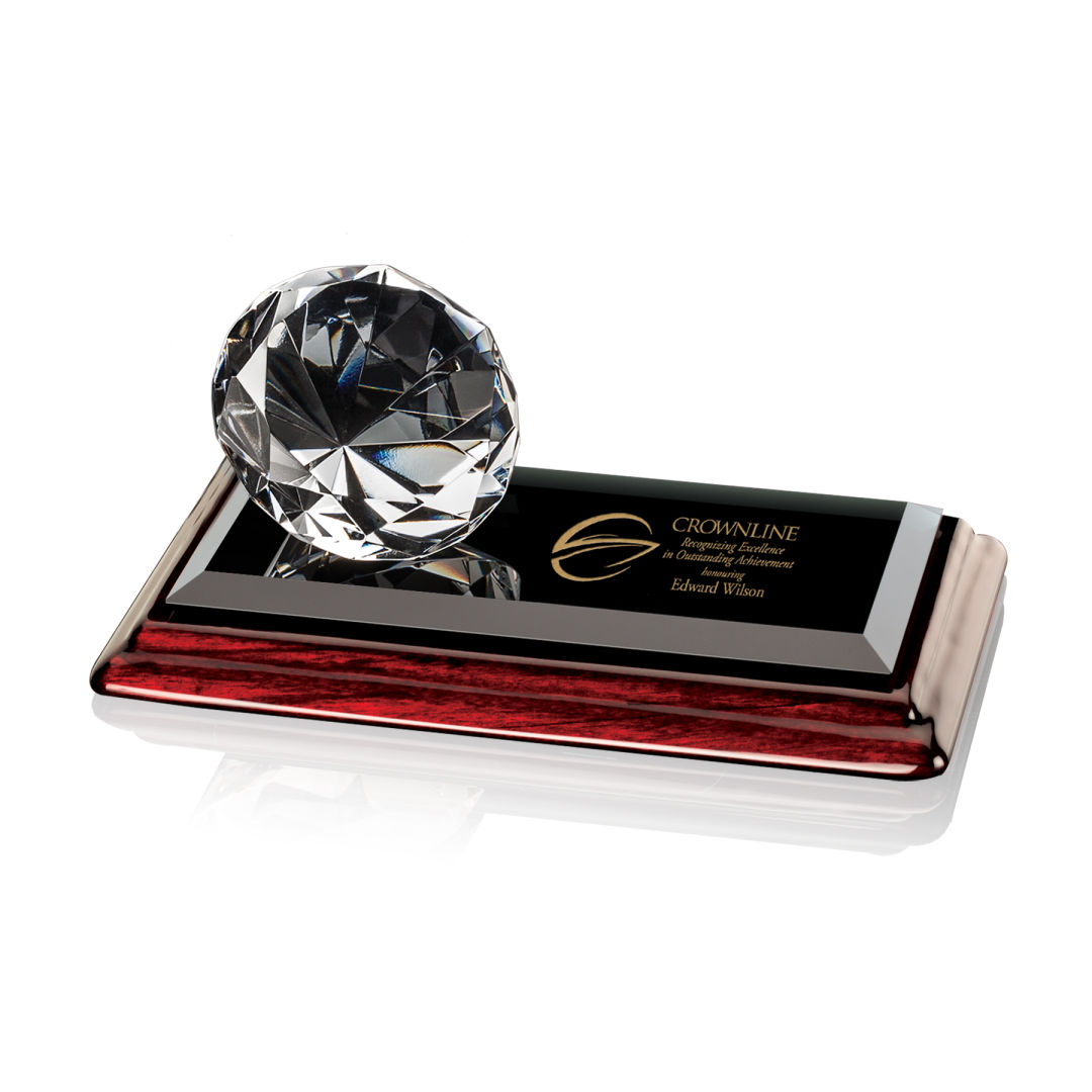Gemstone Award on Rosewood - Diamond 6