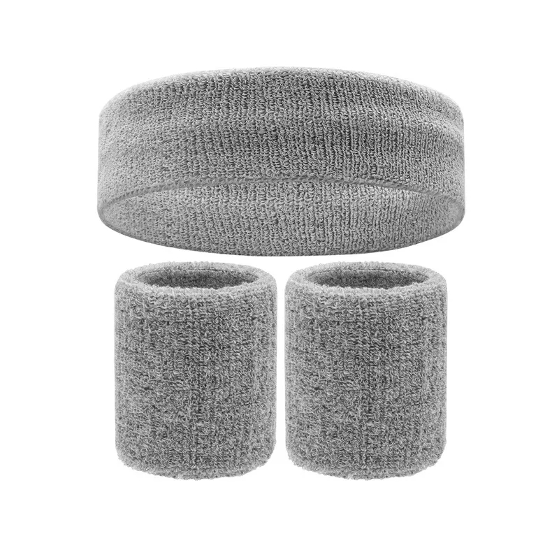 Sweatband Sports Headband Wristband Set 18