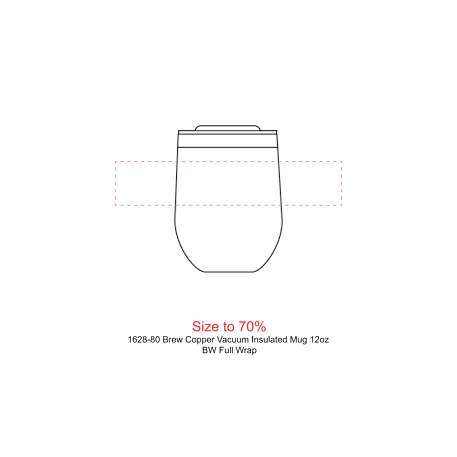 Brew Copper Vacuum Insulated Mug 12oz, custom tumbler with logo imprint 12