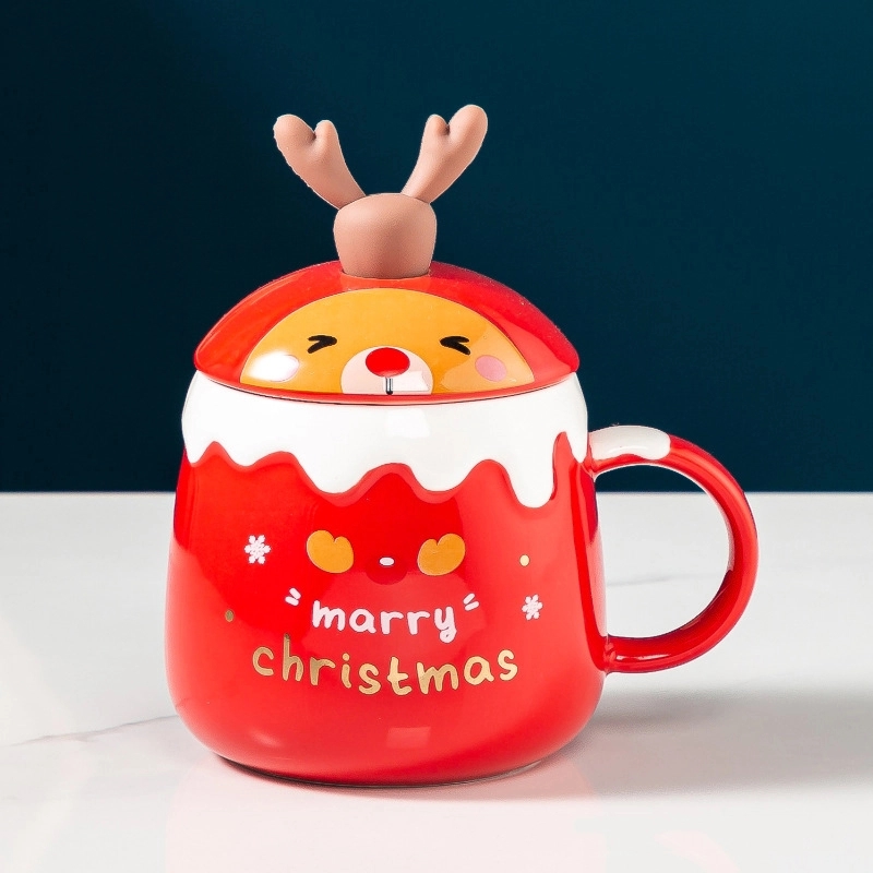 Christmas Antlers Shaped Coffee Ceramic Mug 4