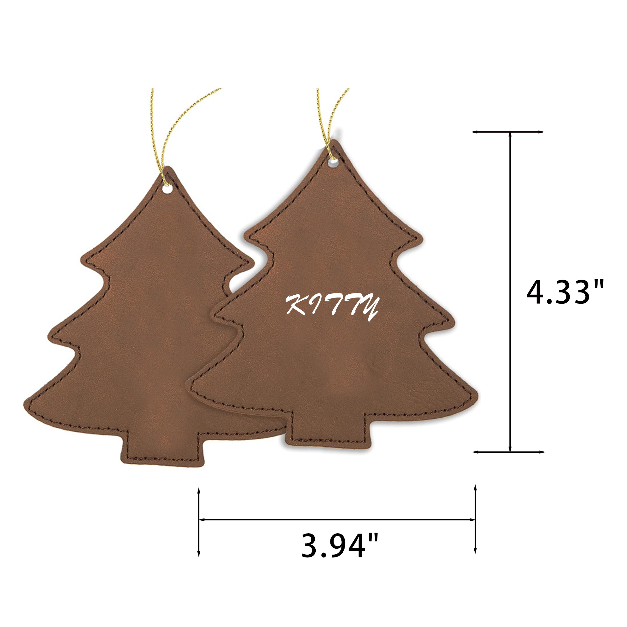 Leatherette Tree Ornaments 1