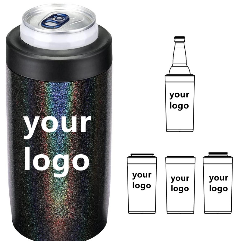Custom 4-in-1 Stainless Steel Insulated Beer Can Holder, custom koozie with logo imprint 10