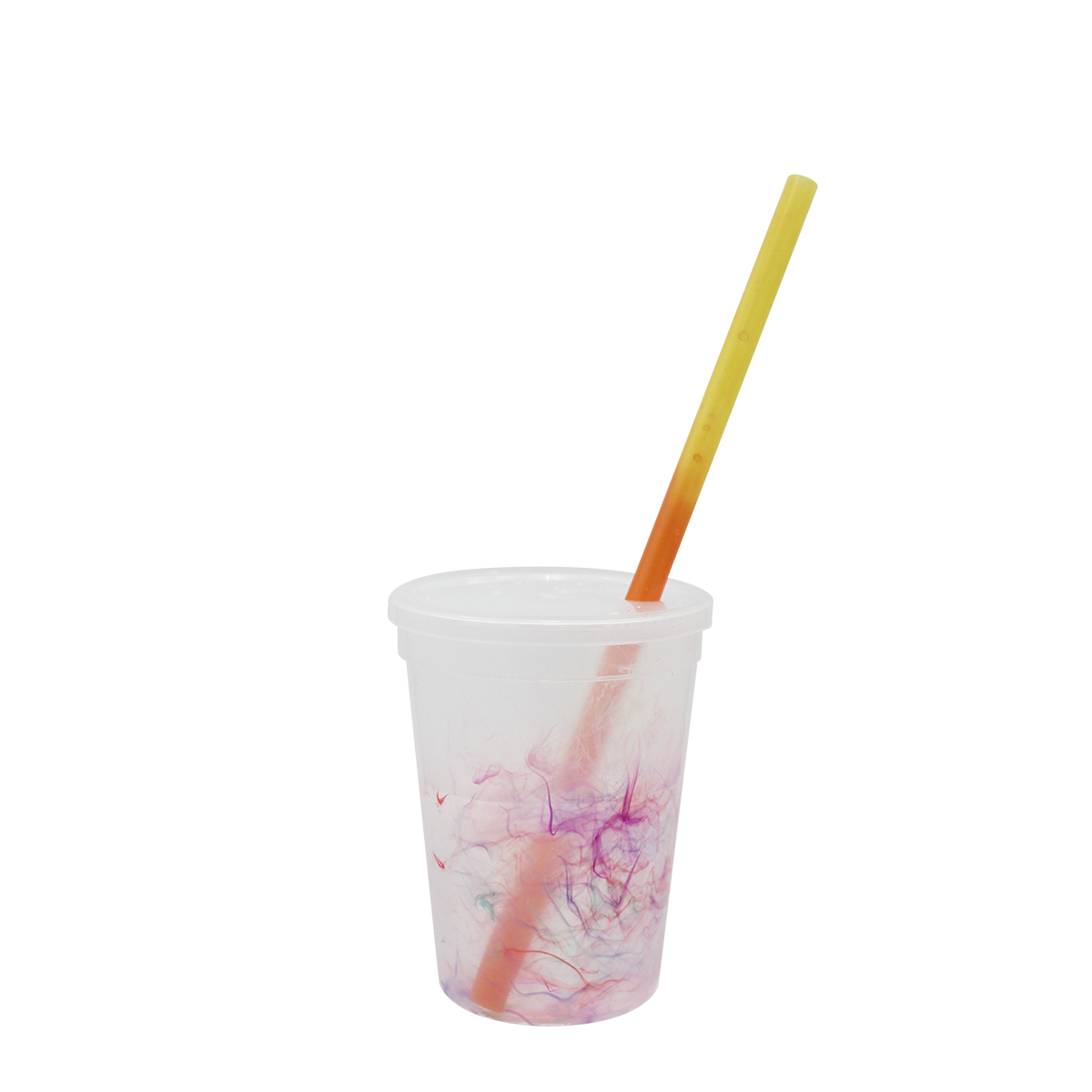 Mood 12 oz. Rainbow Confetti Cup/Straw/Lid Set 13