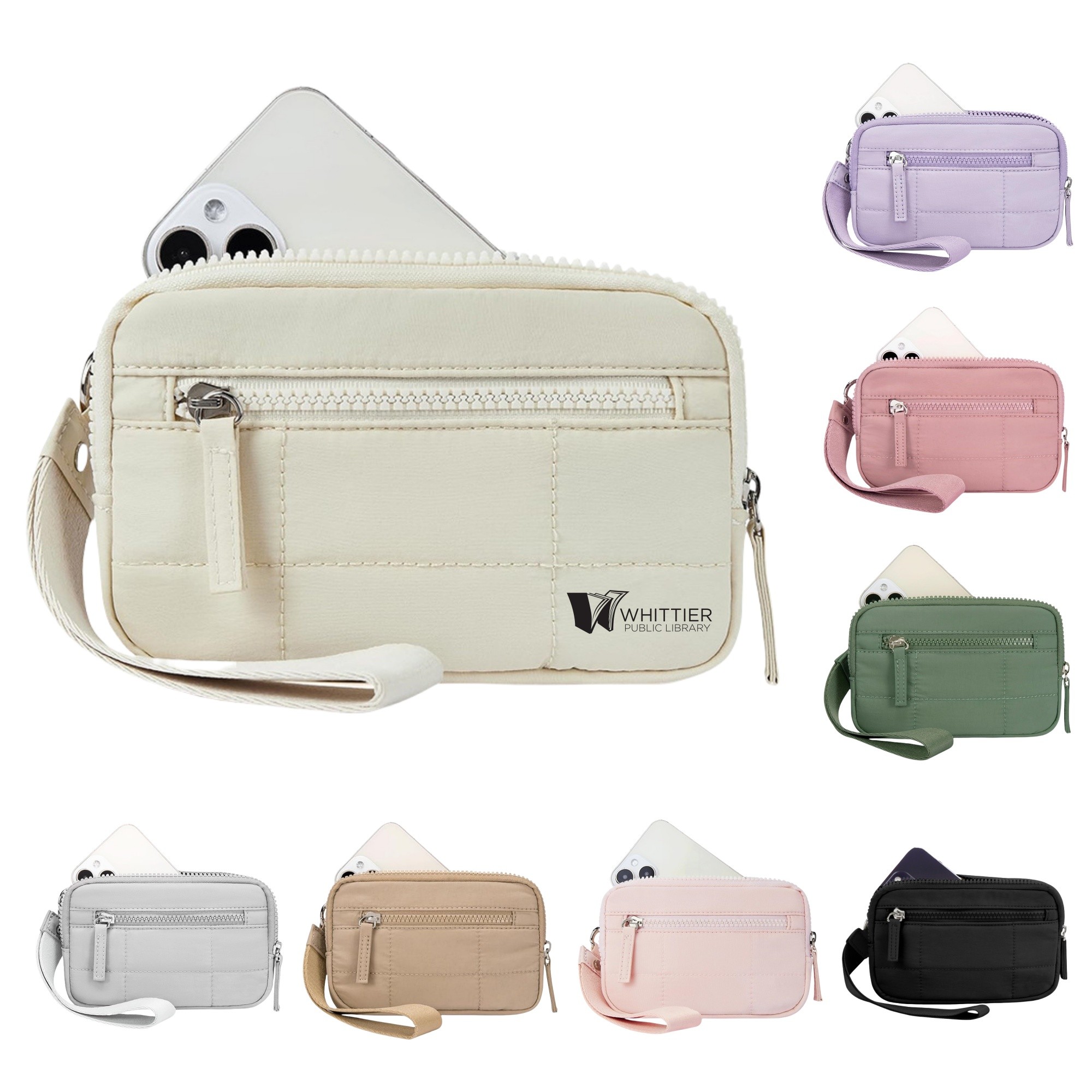 Wristlet Wallets With 3 Zippers