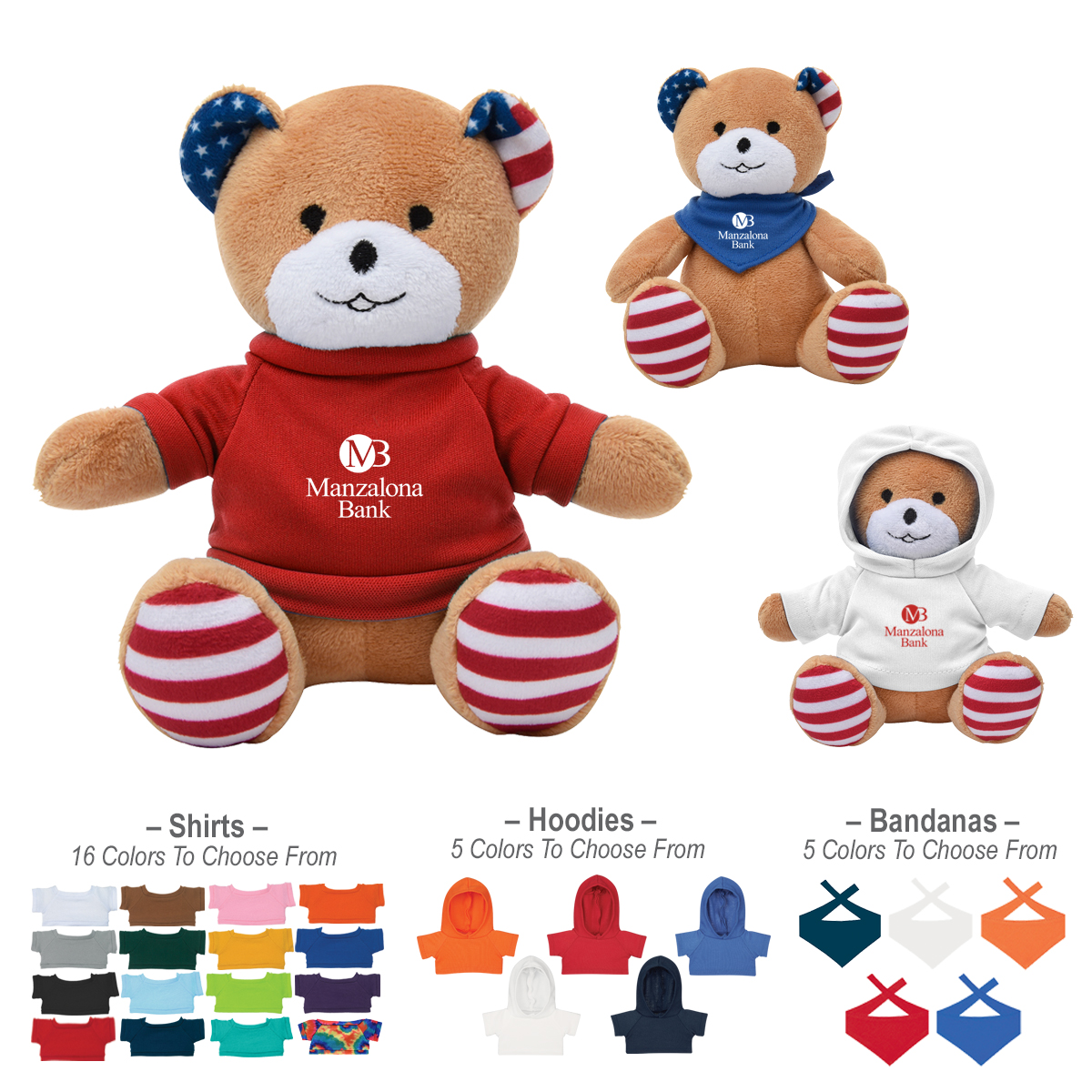 6" Patriotic Bear 12