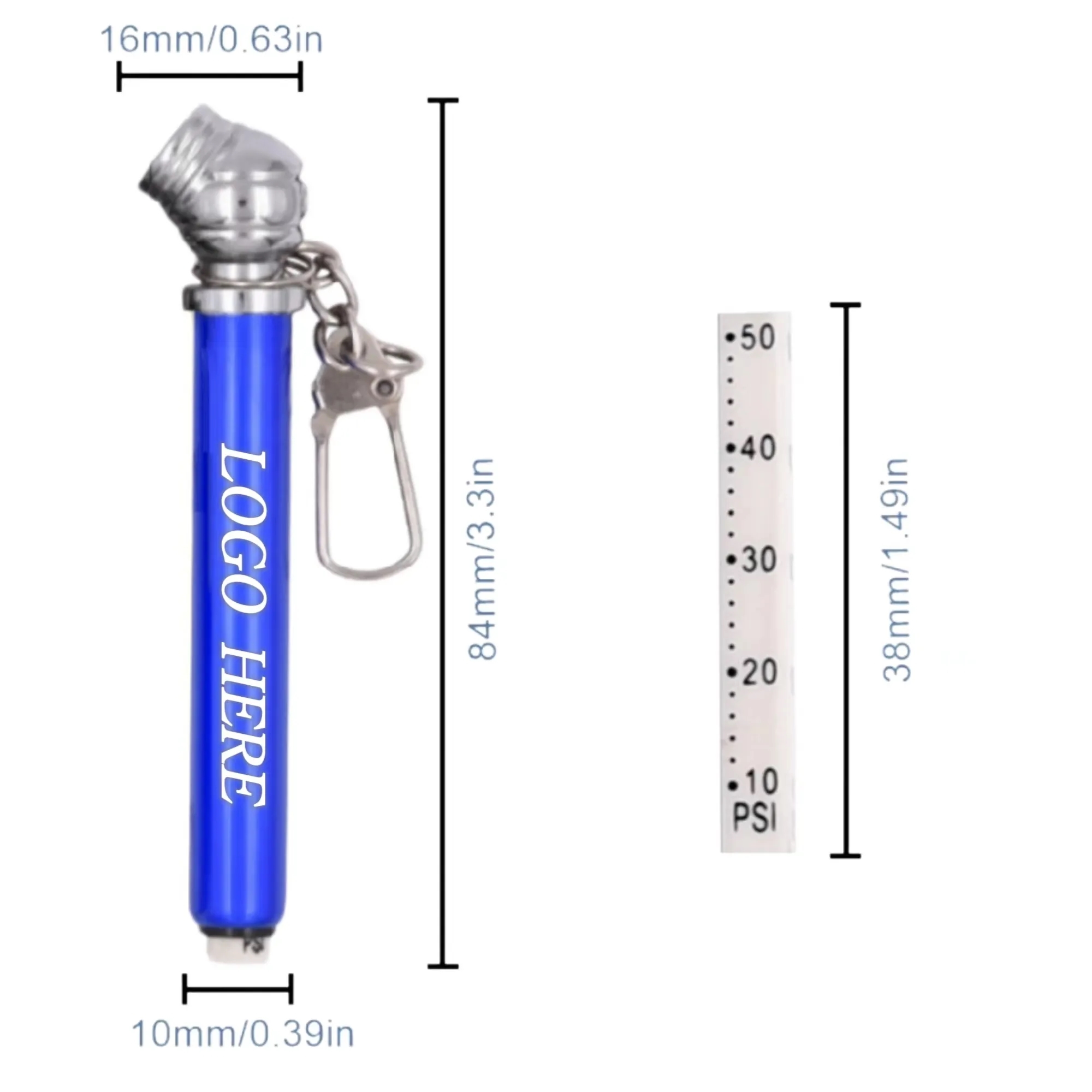 Mini Tire Pressure Gauge Keychain 4