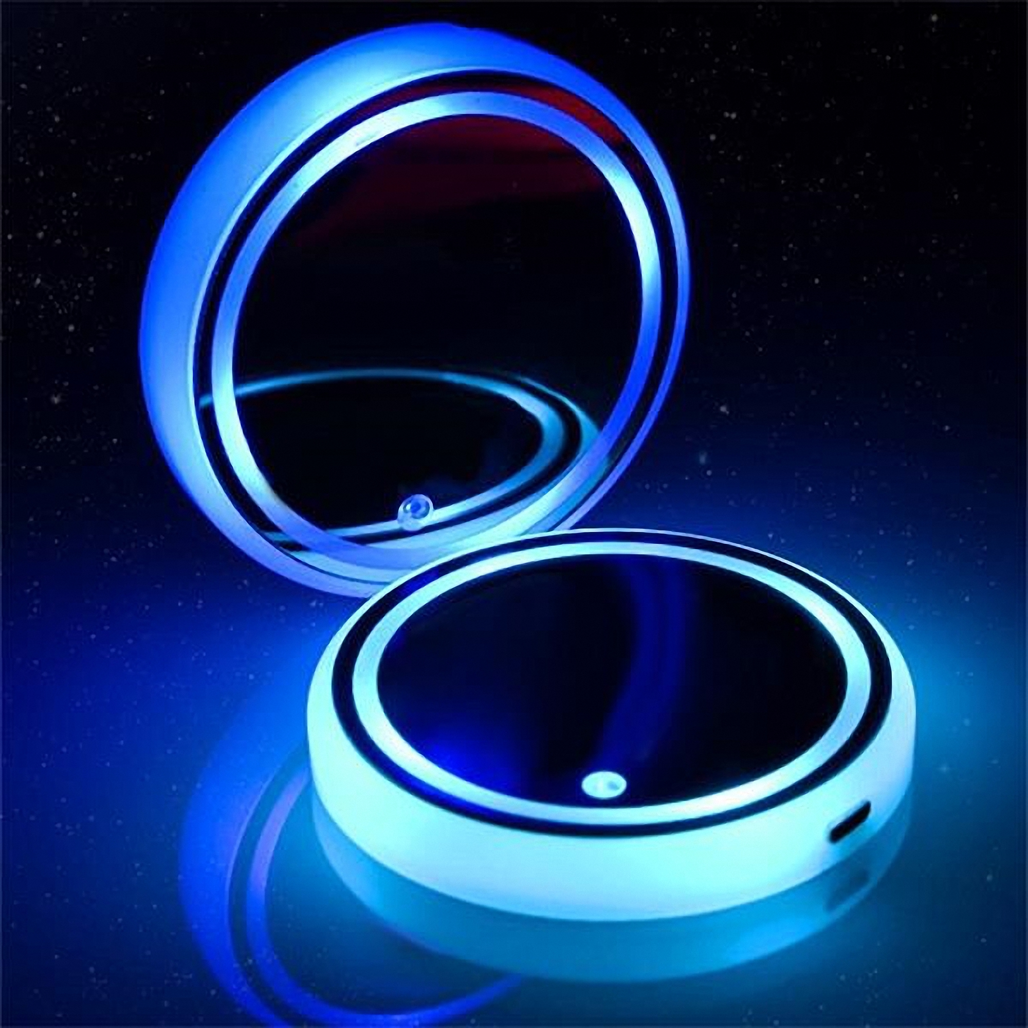 LED Light Up Car Cup Holder Coasters 4
