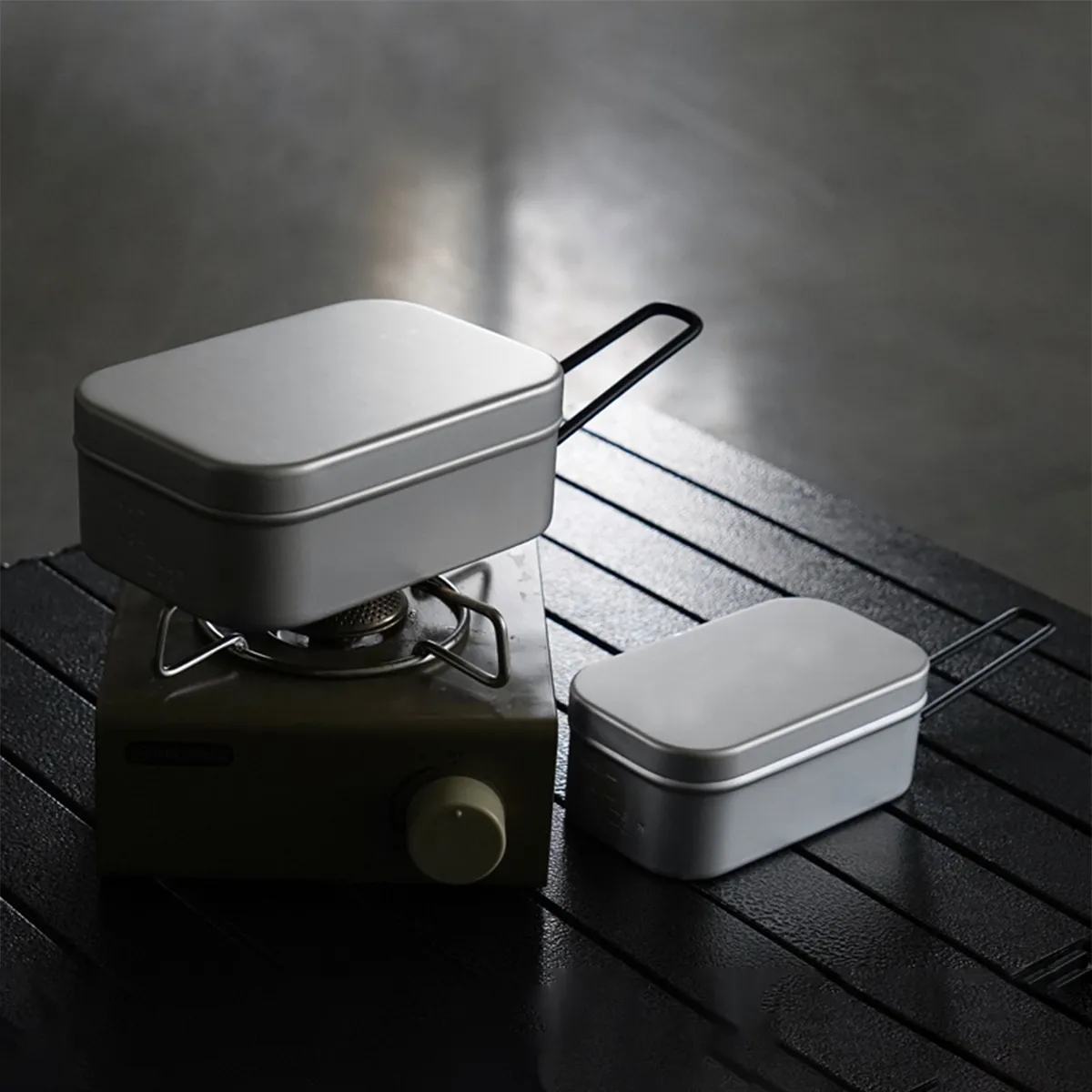 Aluminum Alloy Portable Dual-Purpose Ultra-Light Lunch Box 3