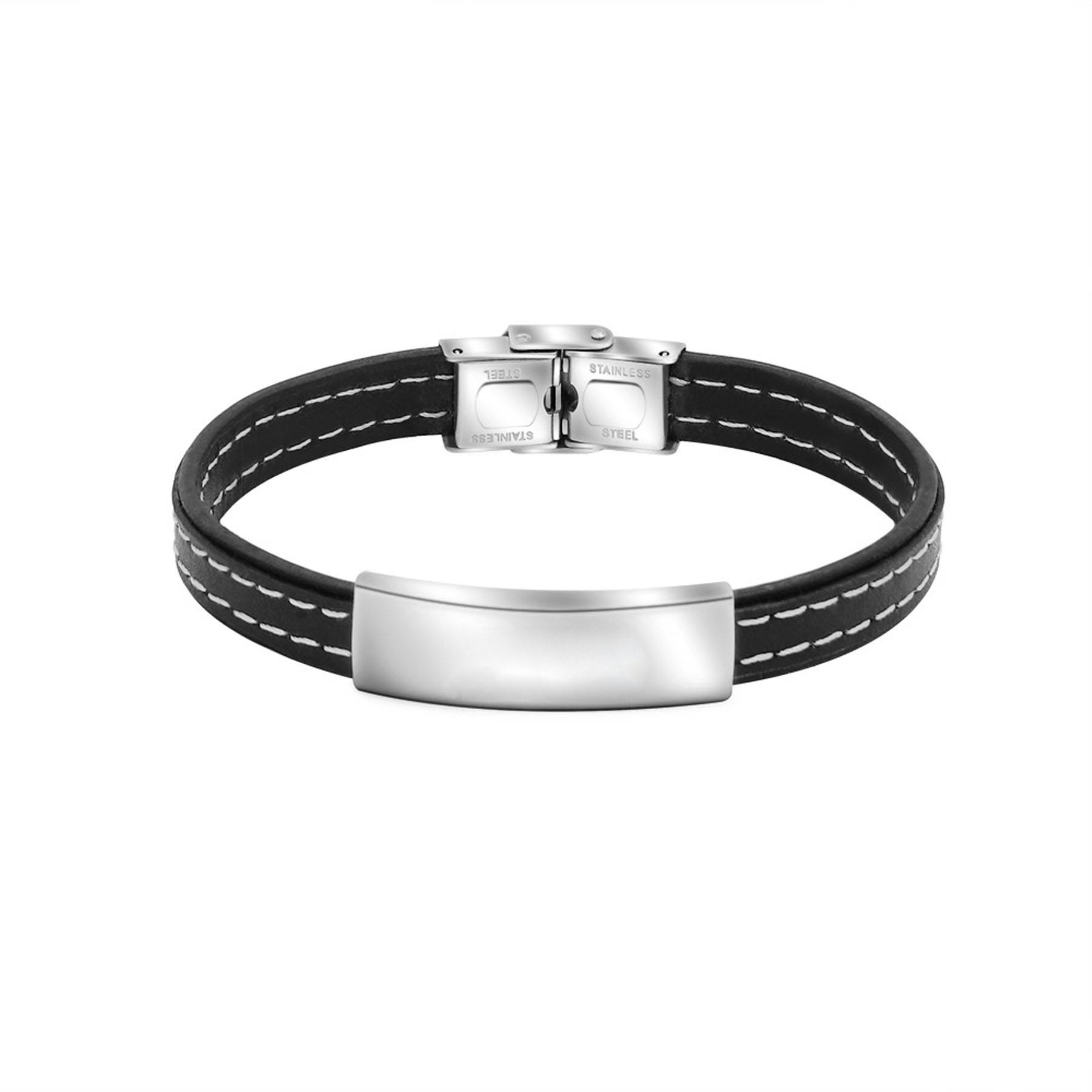 Woven men's leather bracelet 7