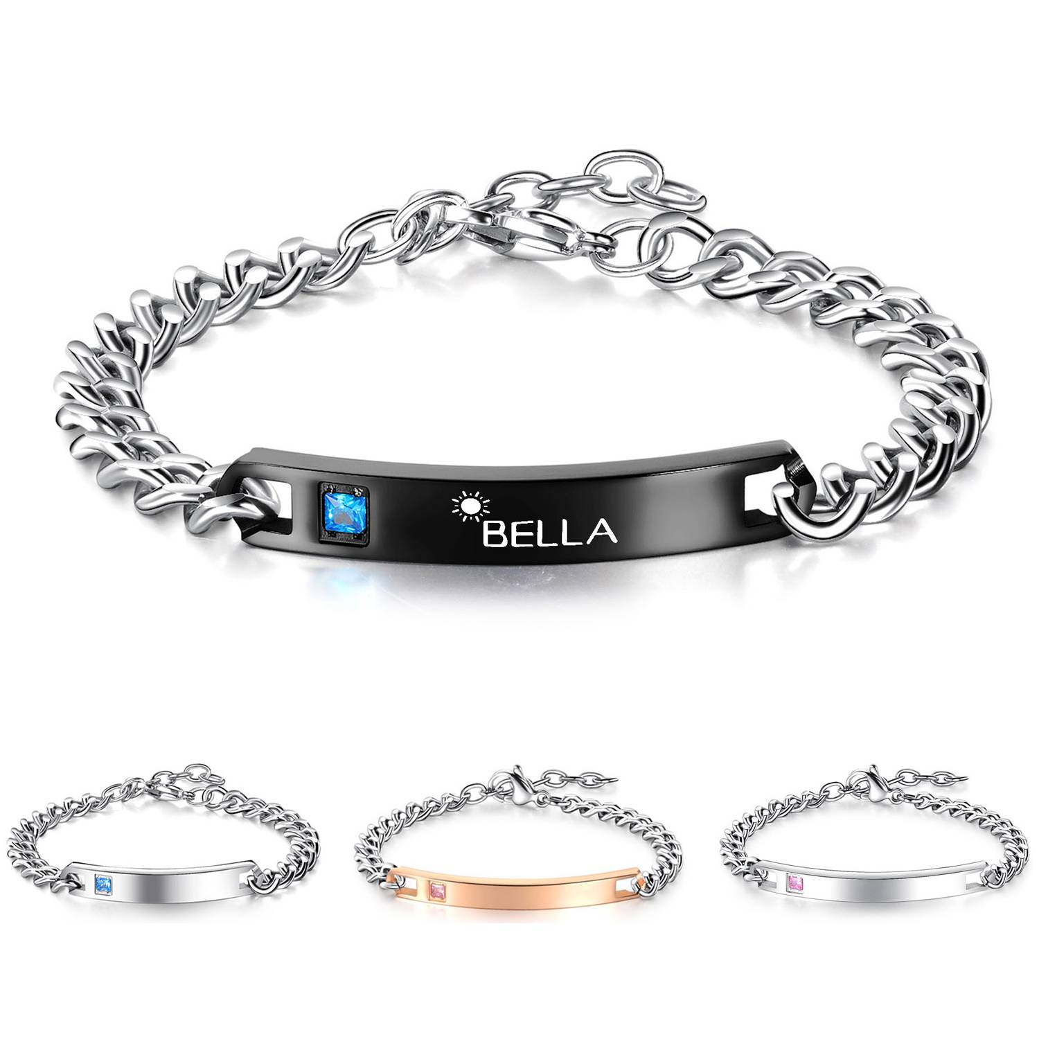 Titanium steel couple bracelet 3