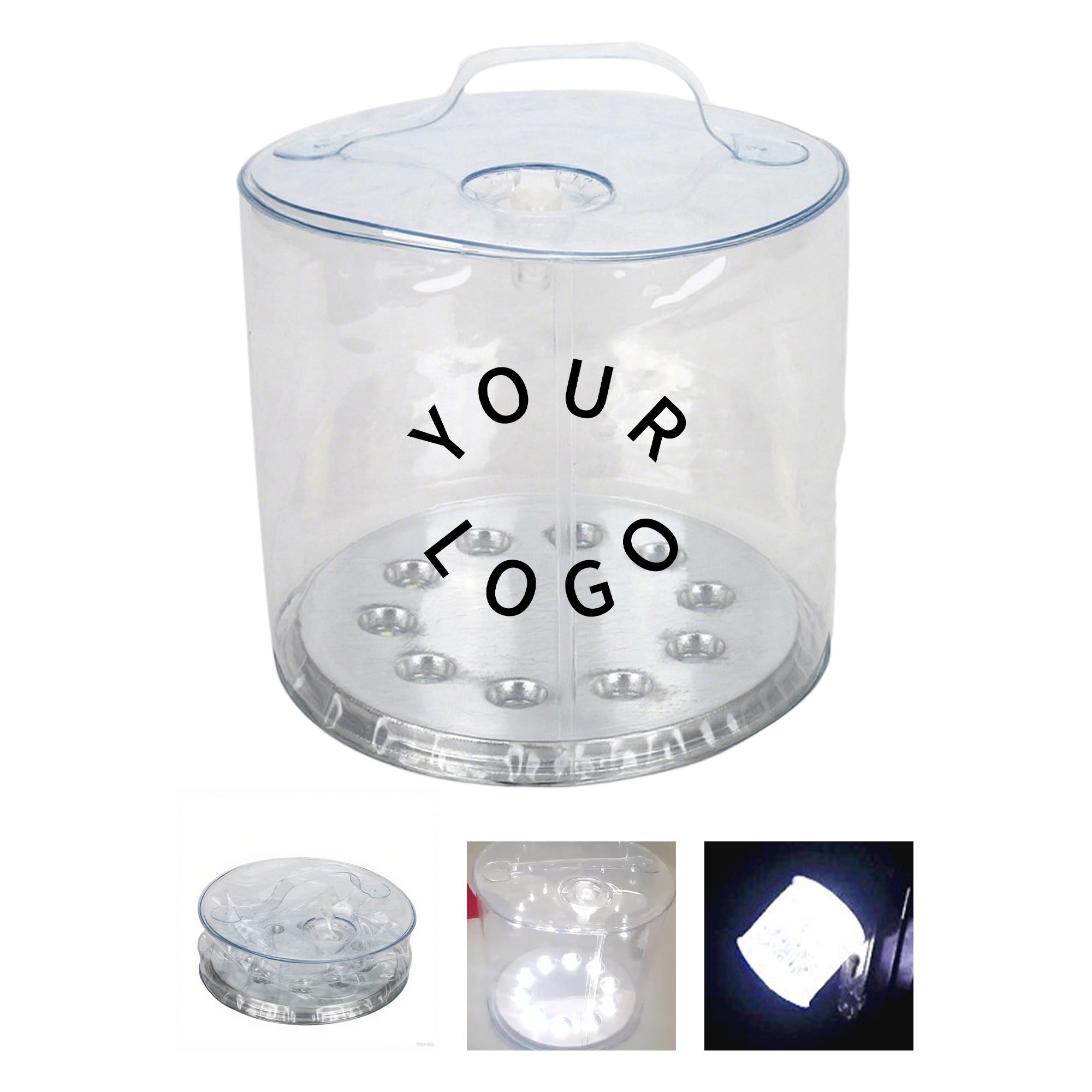 Solar Powered Inflatable Lantern 5" Width x 4.8" Height 2