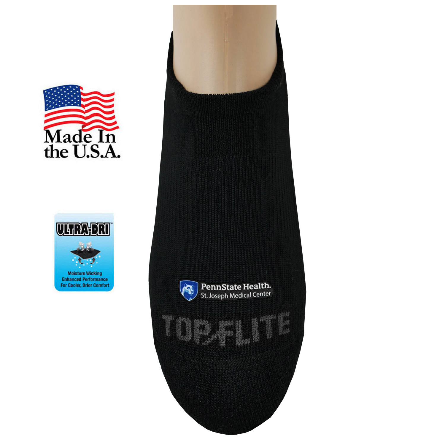 Top Flite Men's No Show Cushion Runners Socks