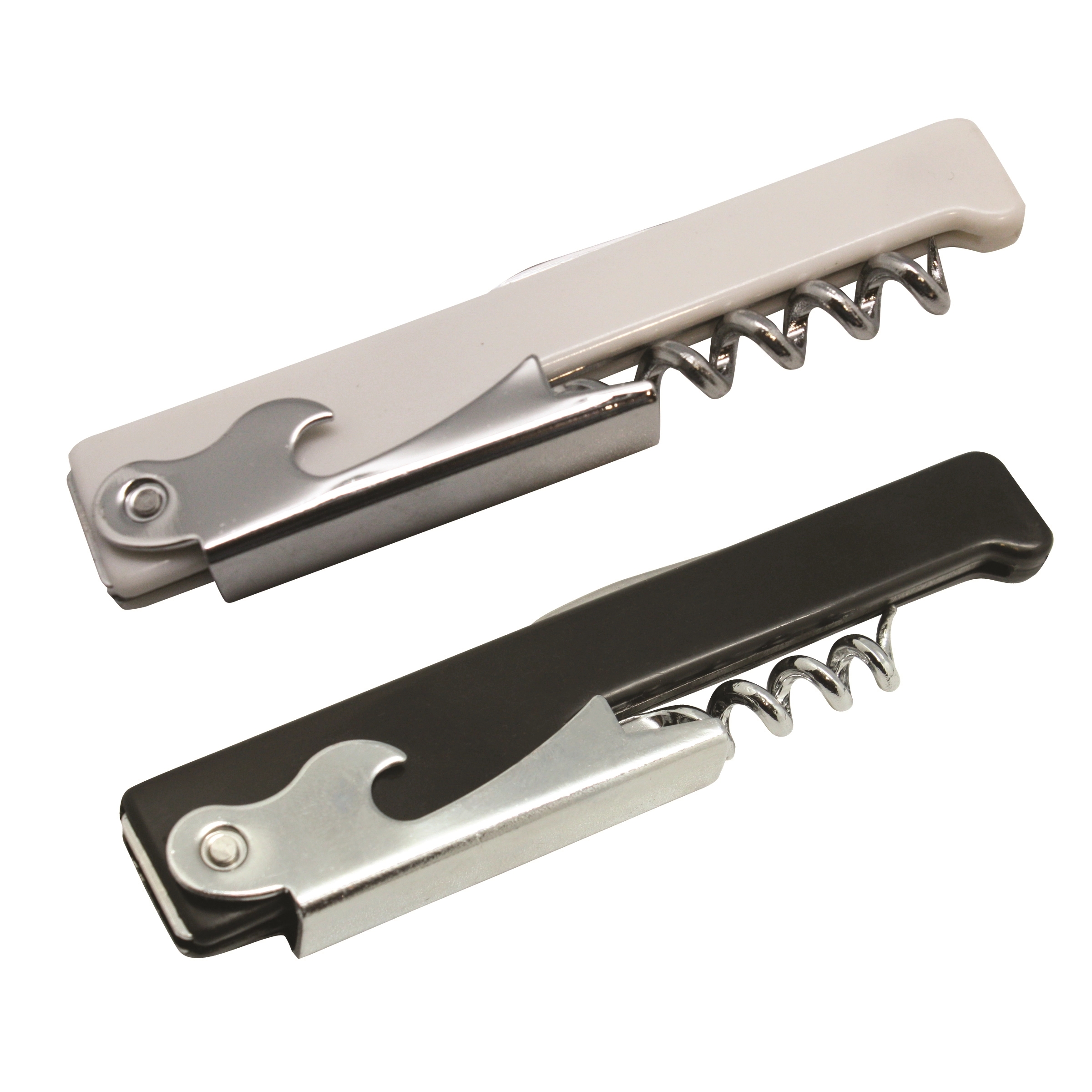 Metal Wine Opener with Corkscrew, Knife, and Plastic Handle 5